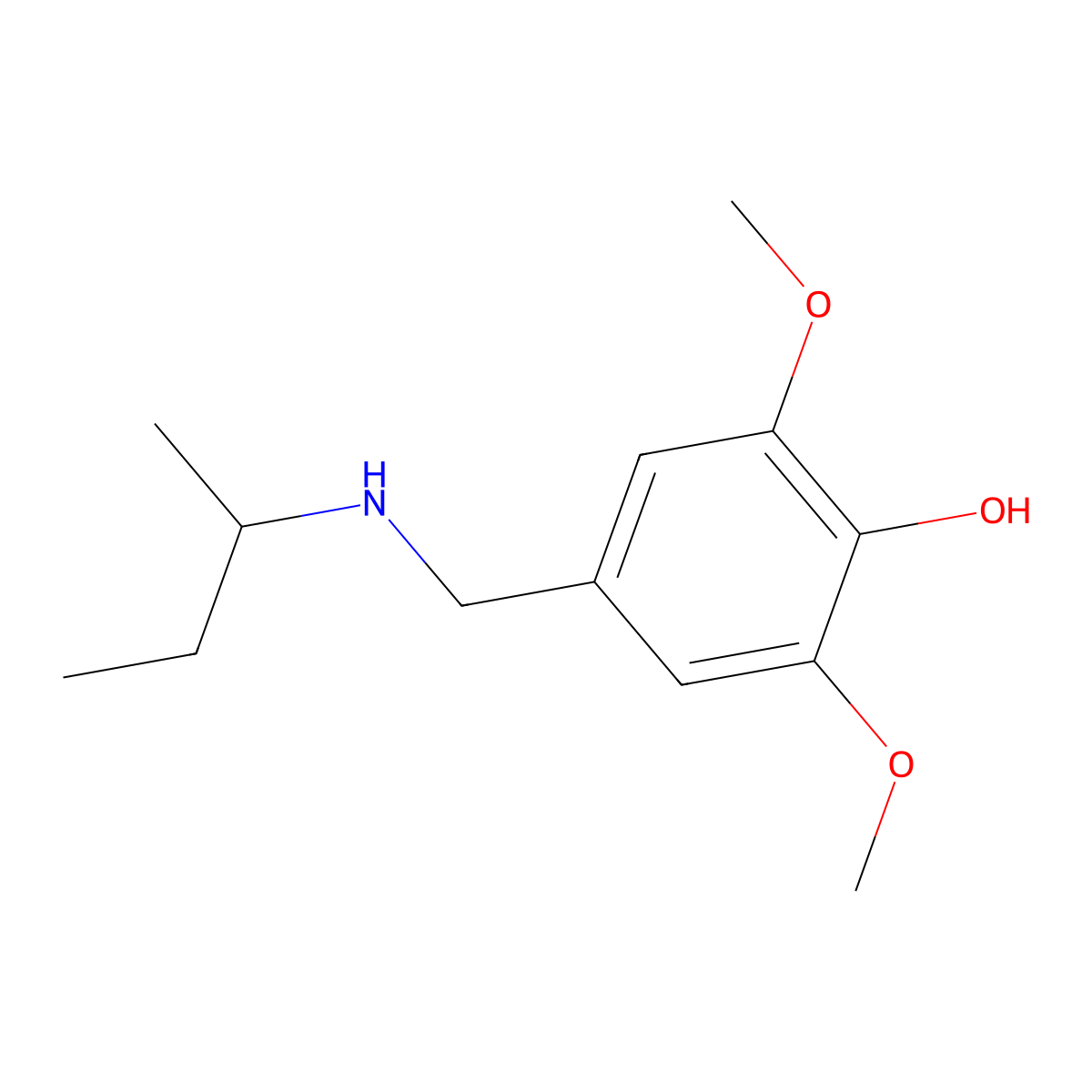 4-{[(Butan-2-yl)amino]methyl}-2,6-dimethoxyphenol molecular structure, CAS 1042573-14-7