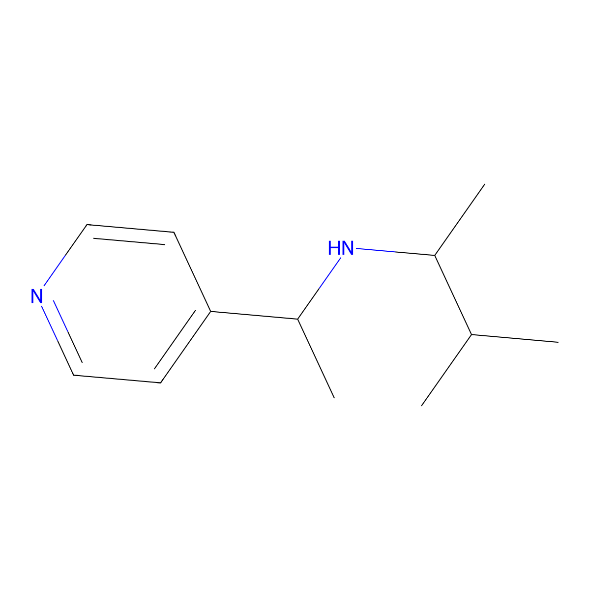 (3-Methylbutan-2-yl)[1-(pyridin-4-yl)ethyl]amine molecular structure, CAS 1042573-25-0