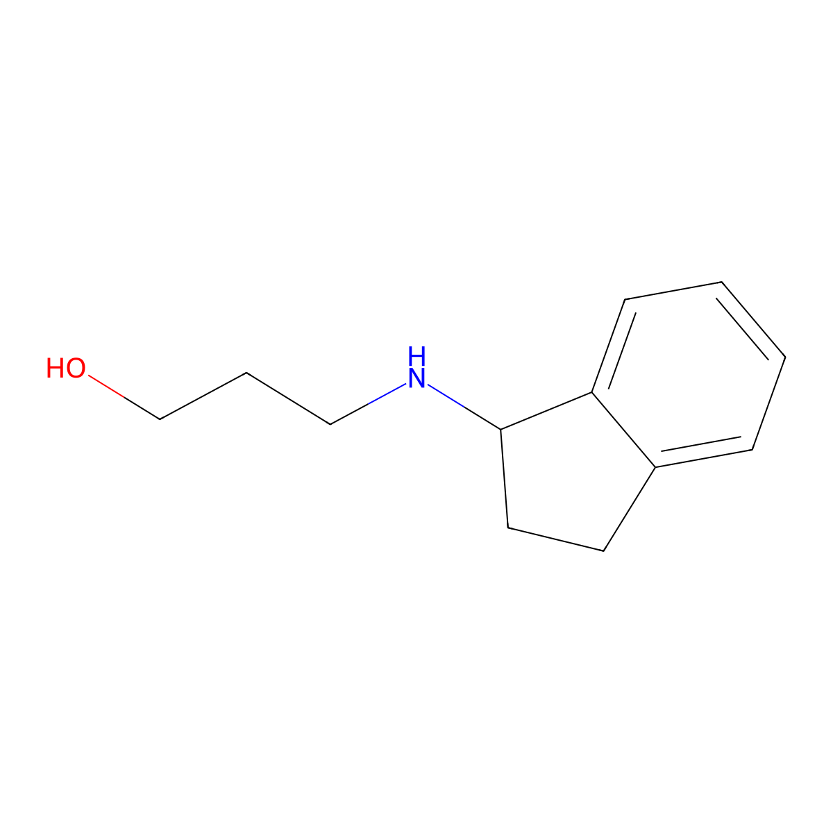 3-[(2,3-dihydro-1H-inden-1-yl)amino]propan-1-ol molecular structure, CAS 1042573-84-1