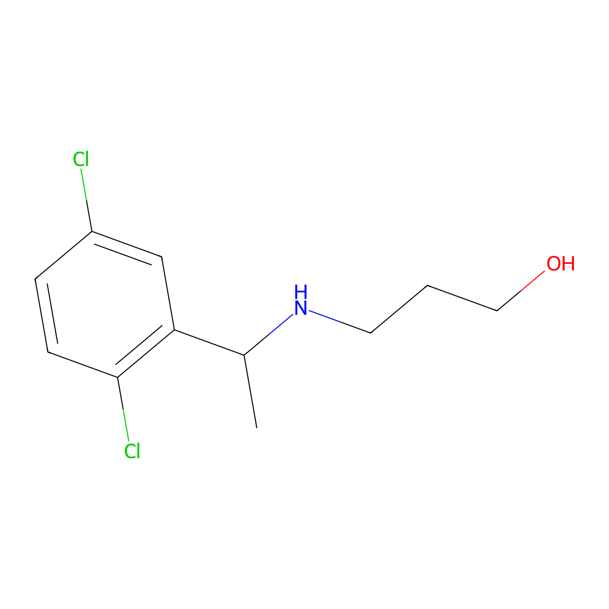 3-{[1-(2,5-Dichlorophenyl)ethyl]amino}propan-1-ol molecular structure, CAS 1042573-89-6