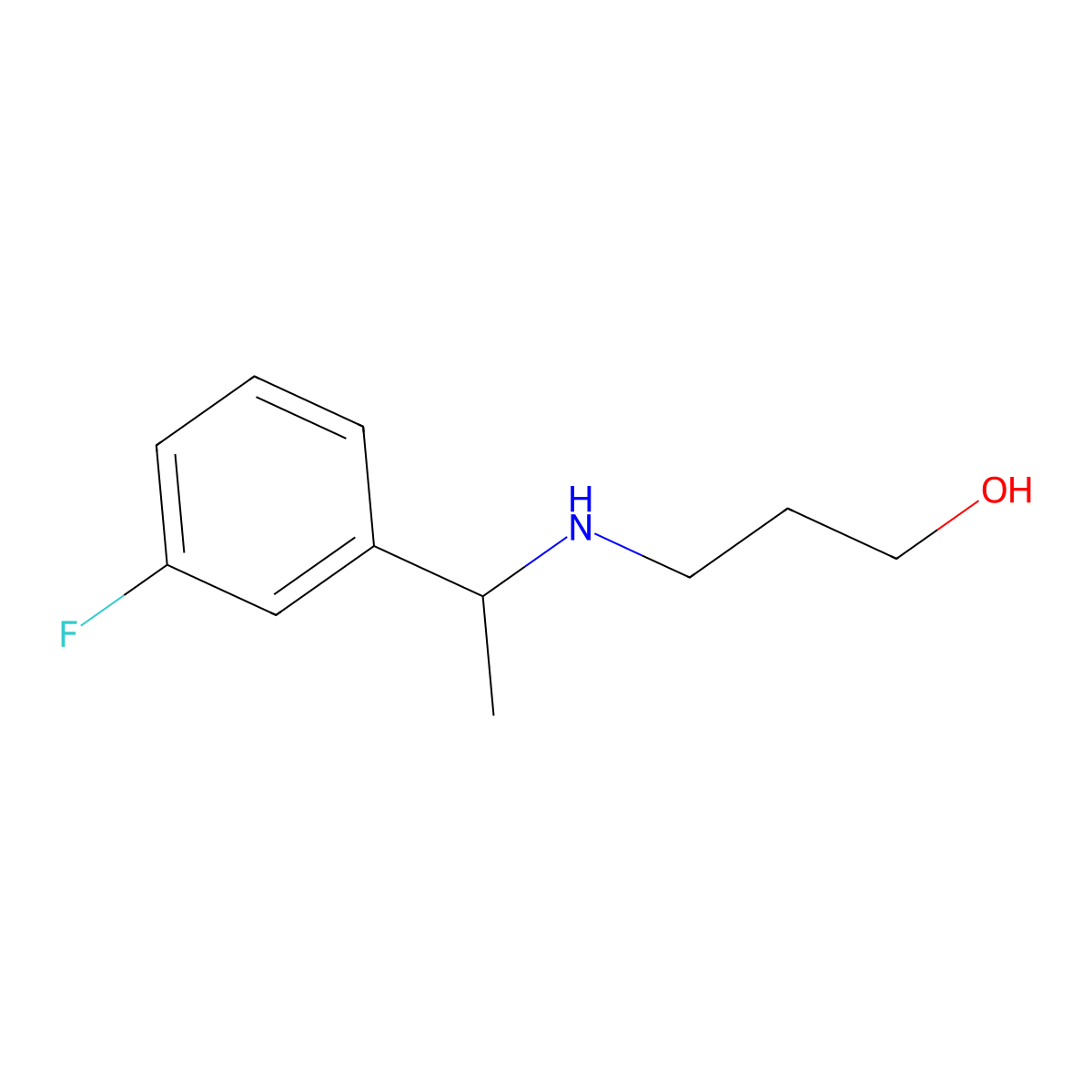 3-{[1-(3-Fluorophenyl)ethyl]amino}propan-1-ol molecular structure, CAS 1042574-74-2