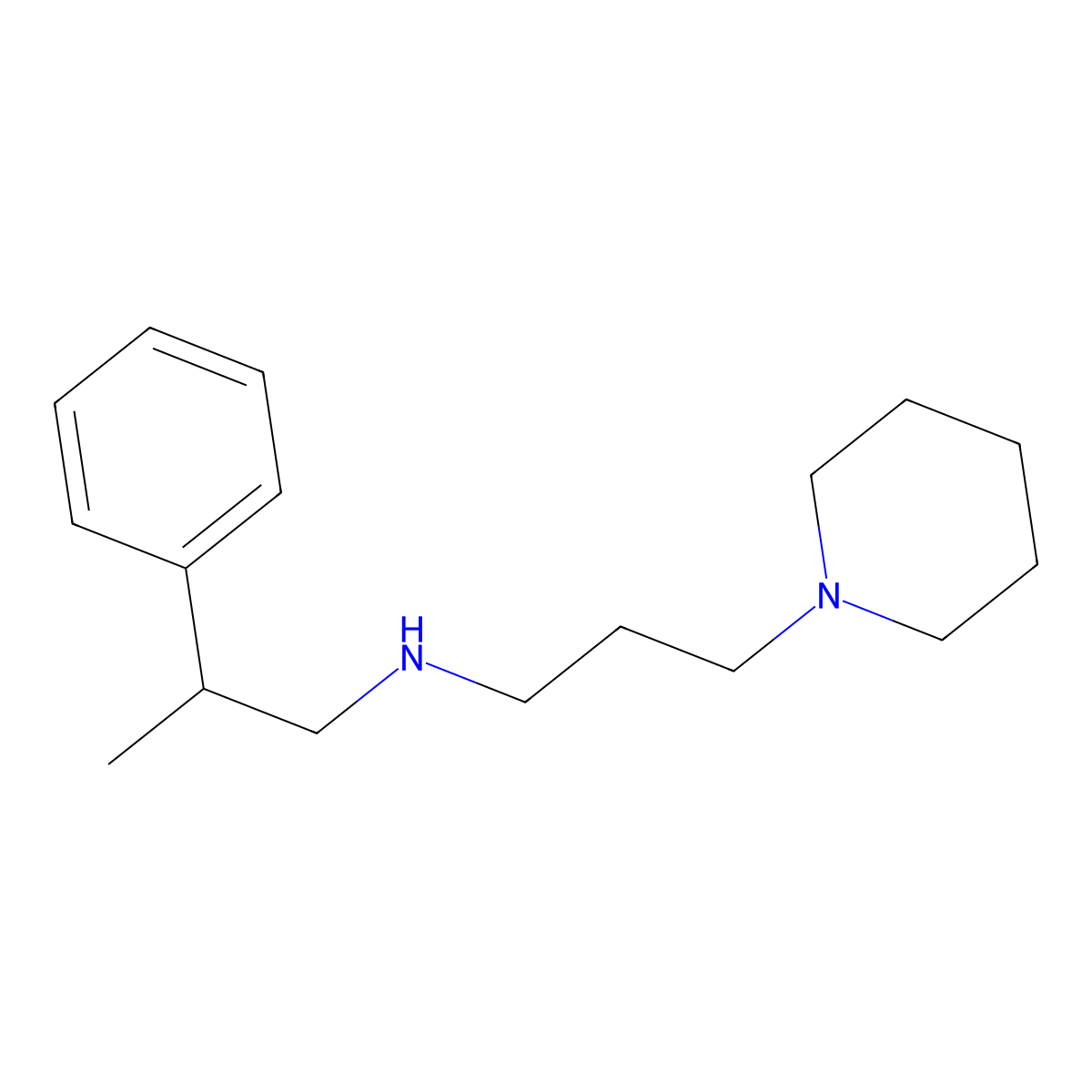 N-(2-Phenylpropyl)-1-piperidinepropanamine molecular structure, CAS 1042574-95-7