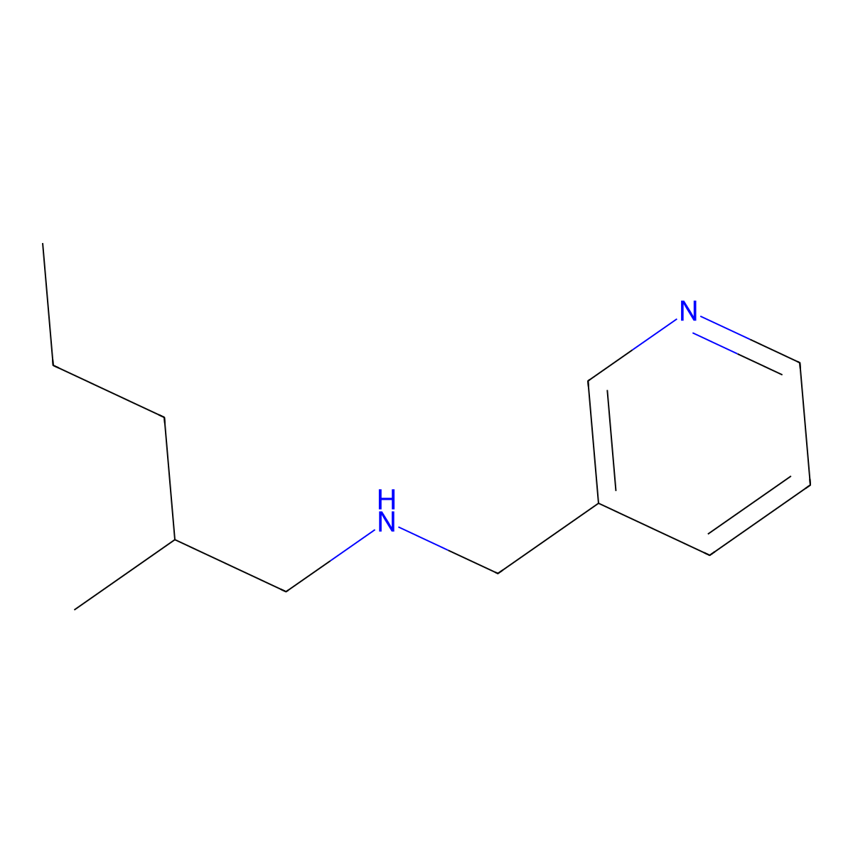 (2-Methylpentyl)[(pyridin-3-yl)methyl]amine molecular structure, CAS 1042575-70-1