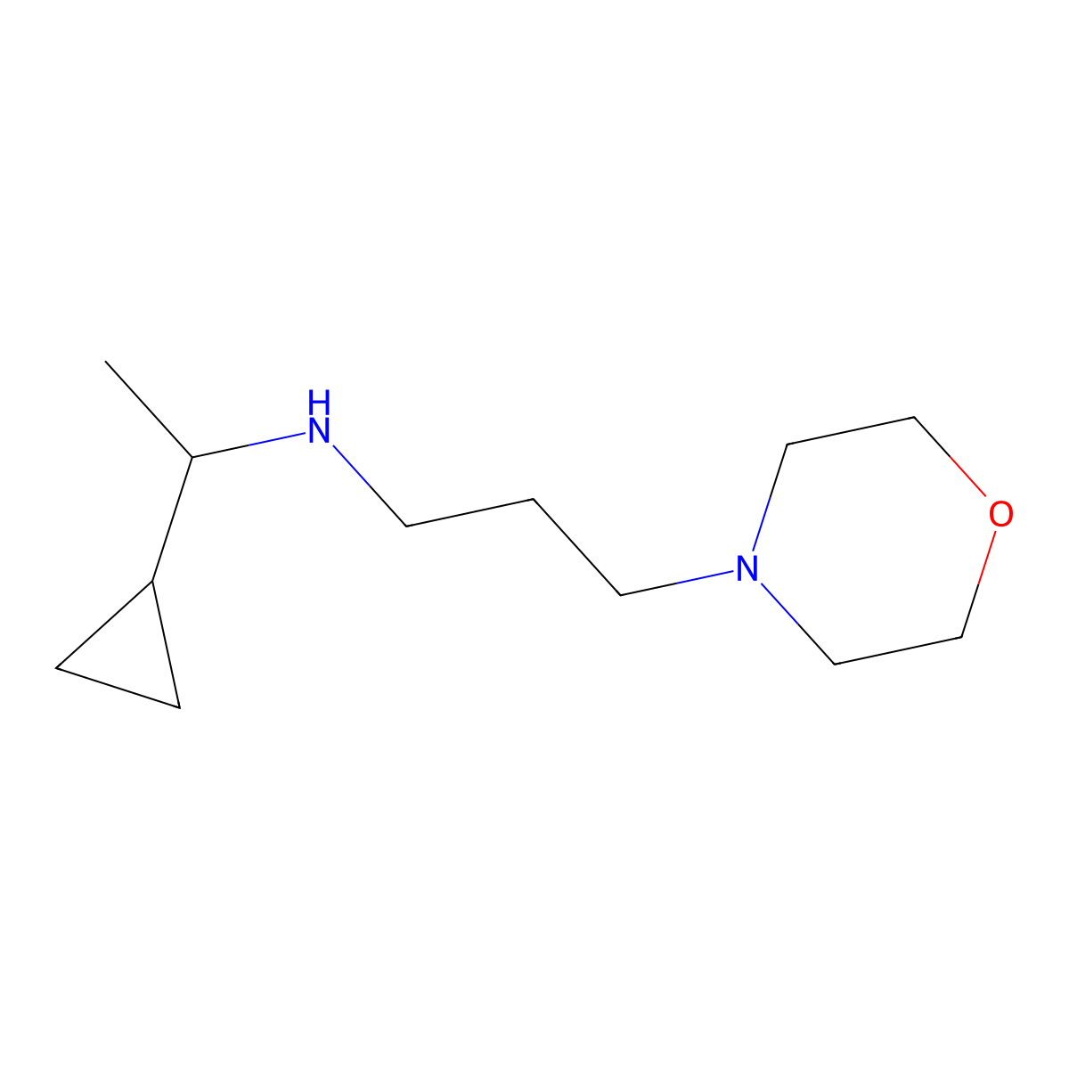 (1-Cyclopropylethyl)[3-(morpholin-4-yl)propyl]amine molecular structure, CAS 1042576-51-1