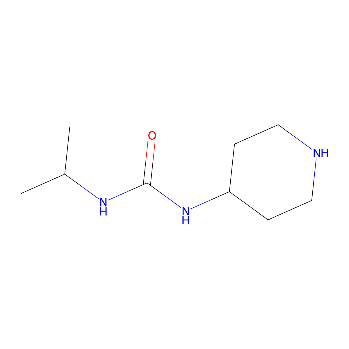 1-(Piperidin-4-yl)-3-(propan-2-yl)urea molecular structure, CAS 1042576-67-9