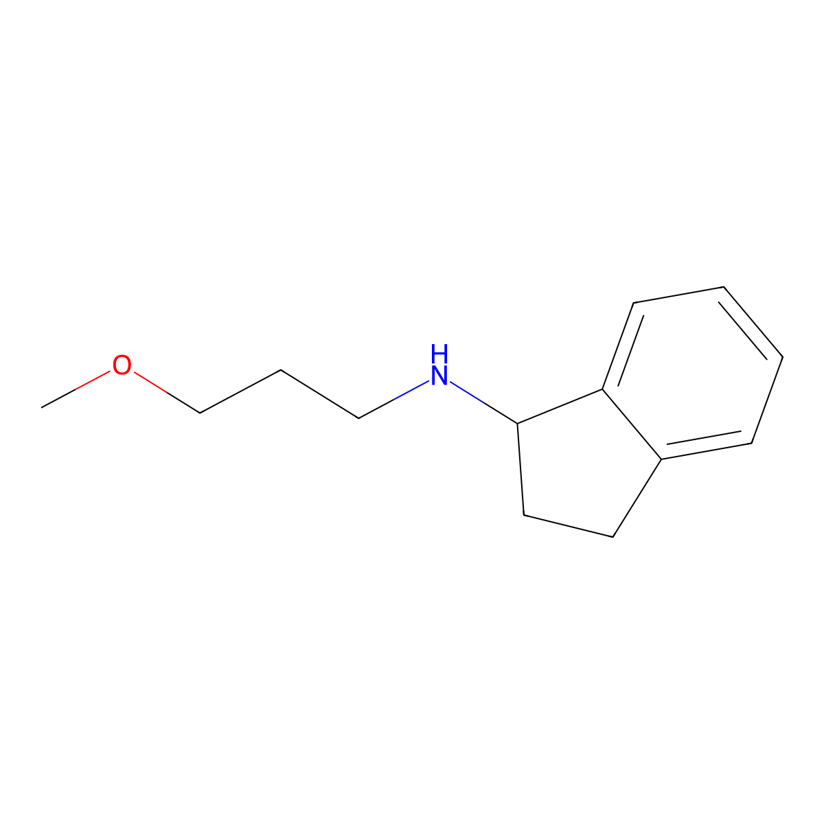 N-(3-methoxypropyl)-2,3-dihydro-1H-inden-1-amine molecular structure, CAS 1042578-81-3