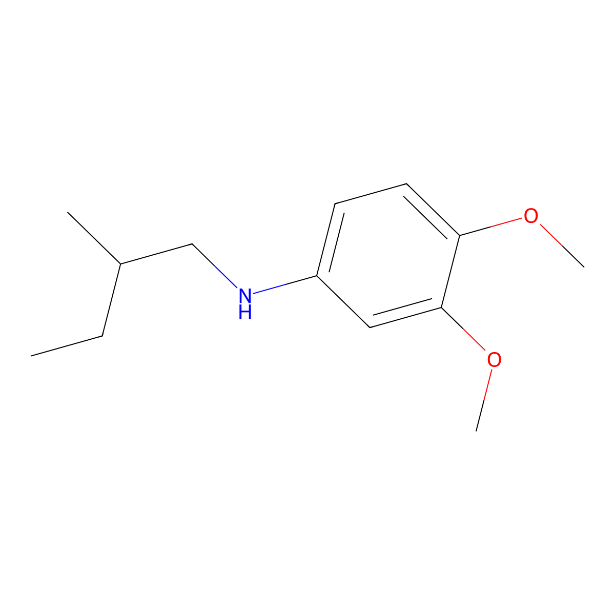 3,4-Dimethoxy-N-(2-methylbutyl)benzenamine molecular structure, CAS 1042578-82-4