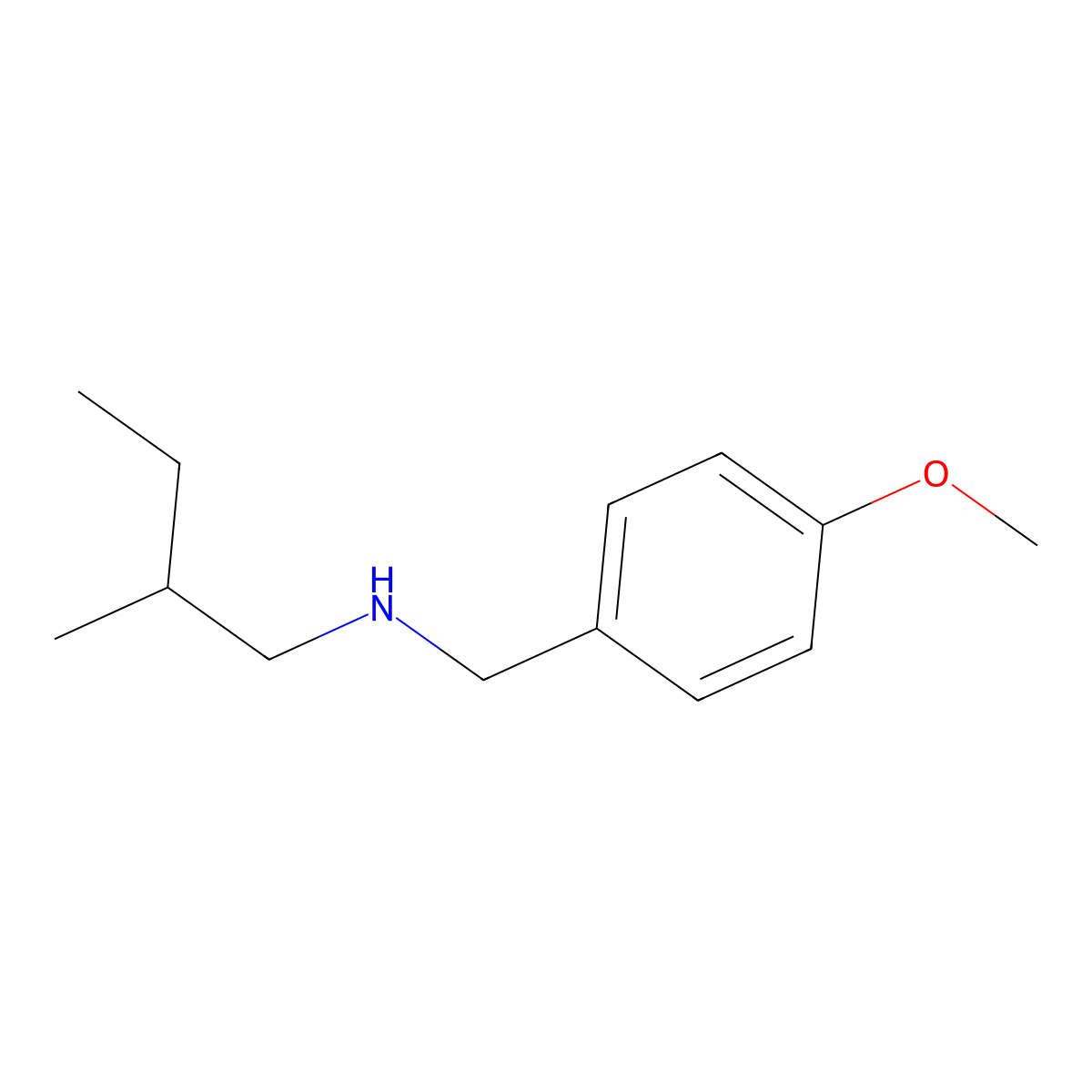 [(4-Methoxyphenyl)methyl](2-methylbutyl)amine molecular structure, CAS 1042579-03-2