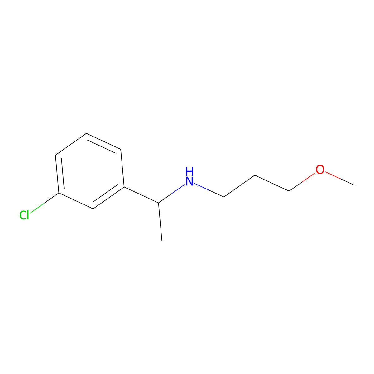 [1-(3-Chlorophenyl)ethyl](3-methoxypropyl)amine molecular structure, CAS 1042579-95-2