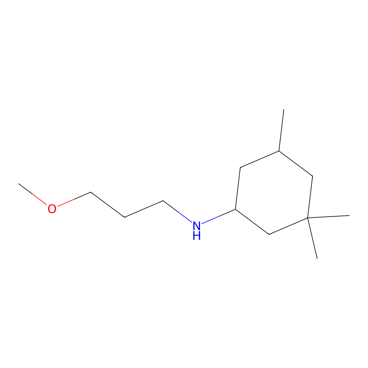 N-(3-methoxypropyl)-3,3,5-trimethylcyclohexan-1-amine molecular structure, CAS 1042580-16-4