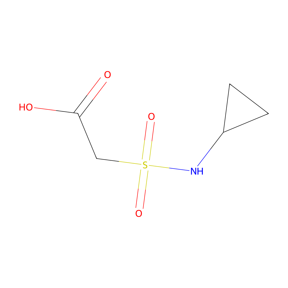 2-(Cyclopropylsulfamoyl)acetic acid molecular structure, CAS 1042583-37-8