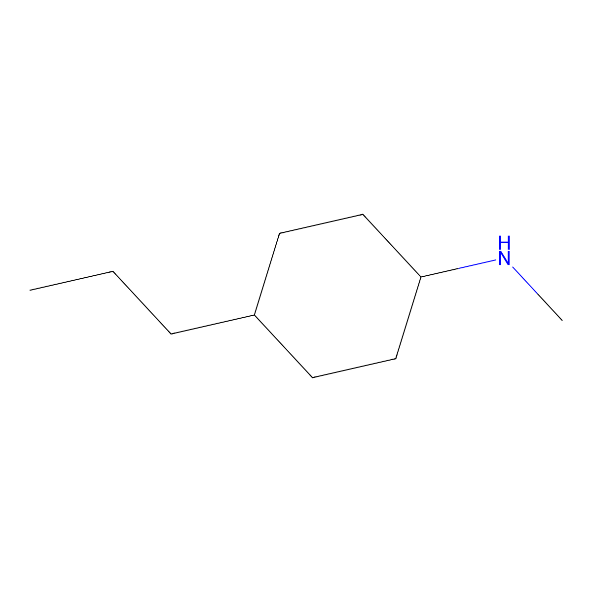 N-methyl-4-propylcyclohexan-1-amine molecular structure, CAS 1042584-67-7