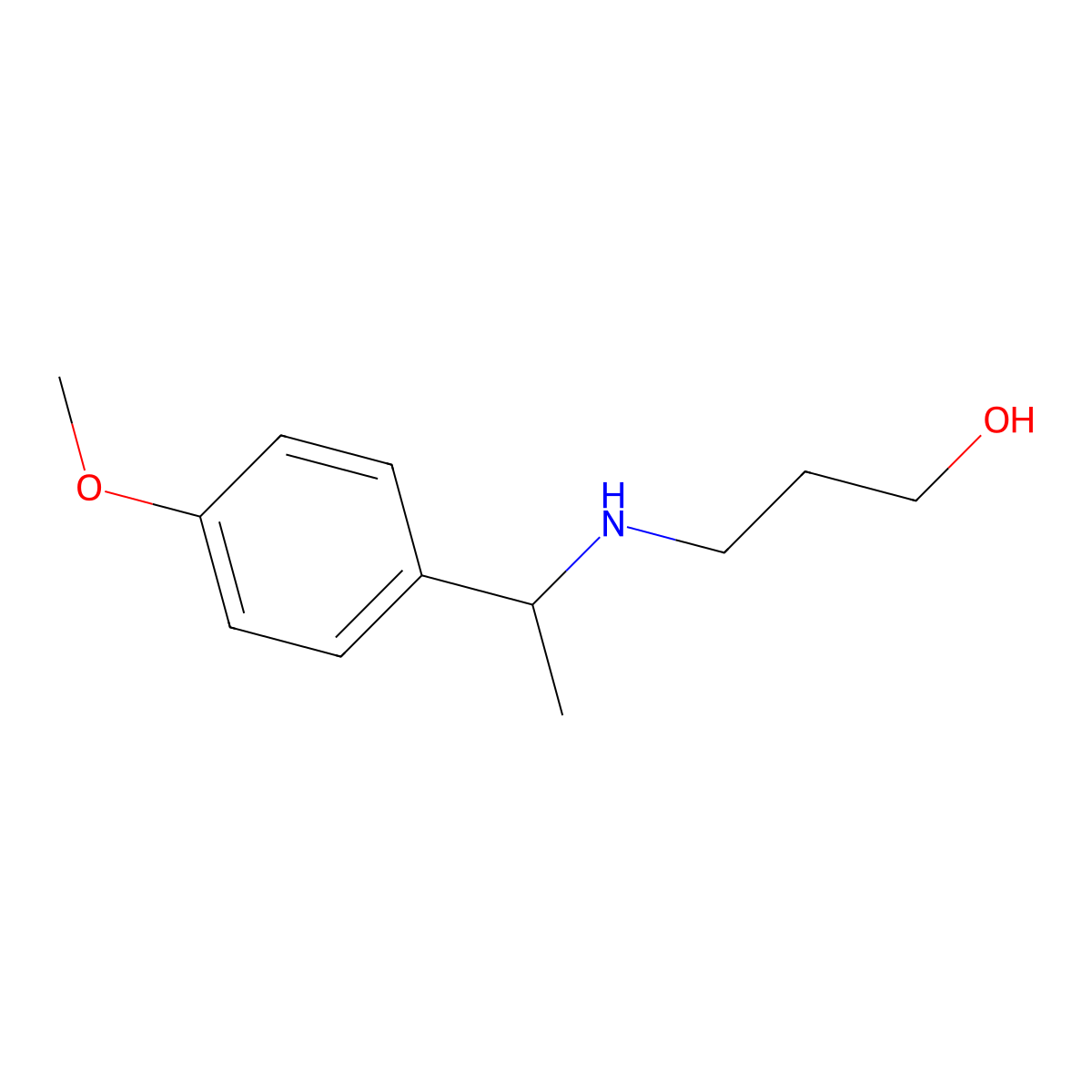 3-{[1-(4-Methoxyphenyl)ethyl]amino}propan-1-ol molecular structure, CAS 1042586-27-5