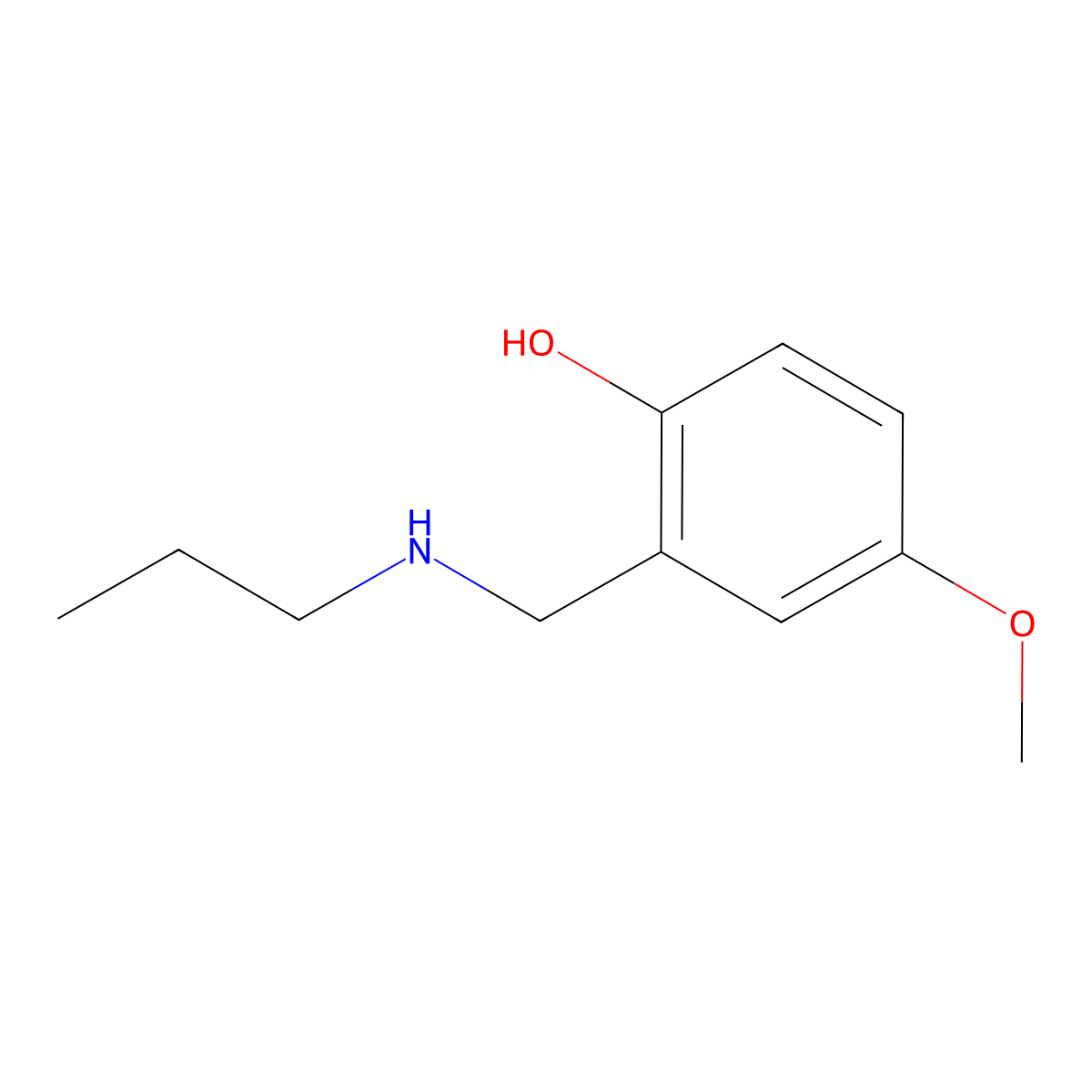 4-Methoxy-2-[(propylamino)methyl]phenol molecular structure, CAS 1042586-35-5