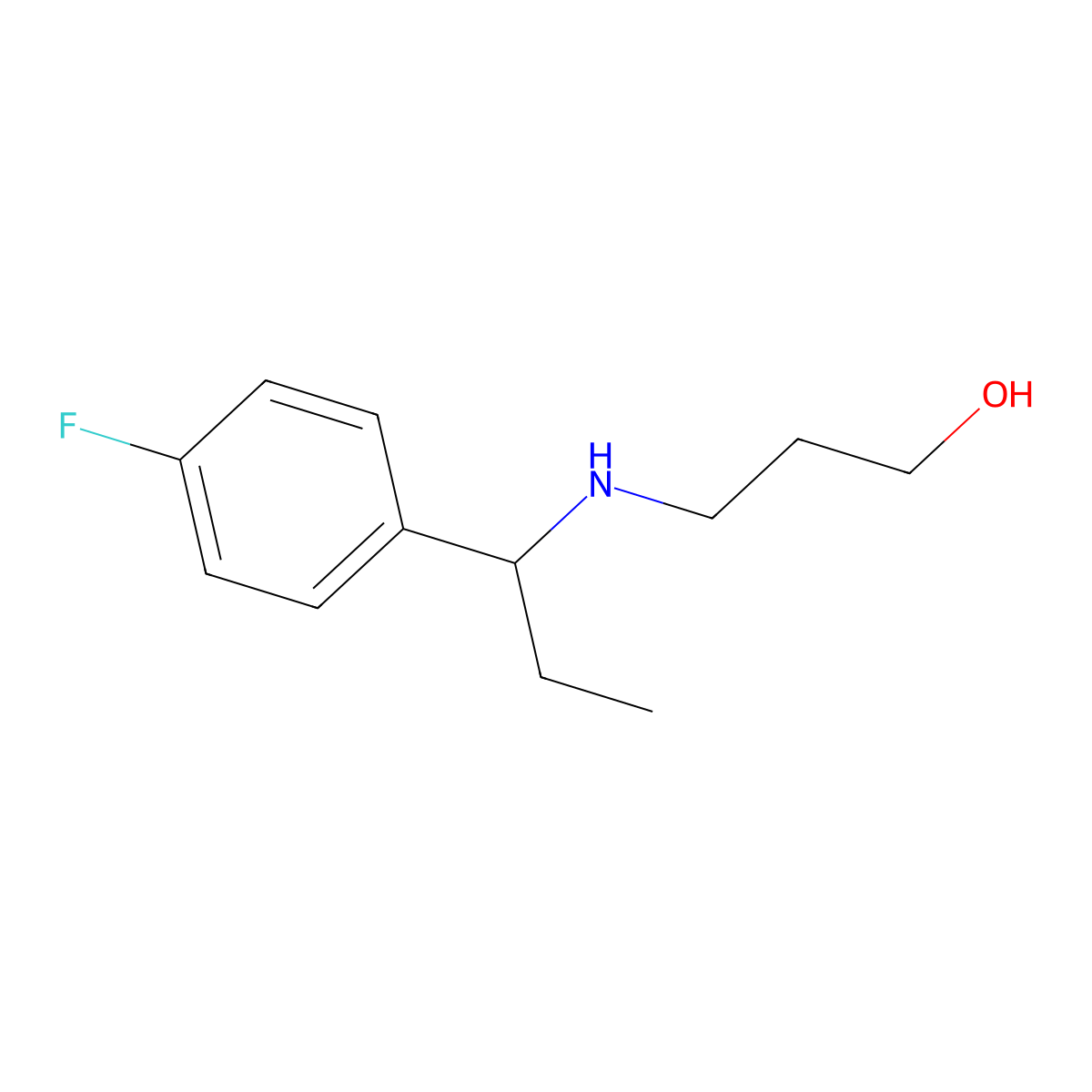 3-{[1-(4-Fluorophenyl)propyl]amino}propan-1-ol molecular structure, CAS 1042586-38-8
