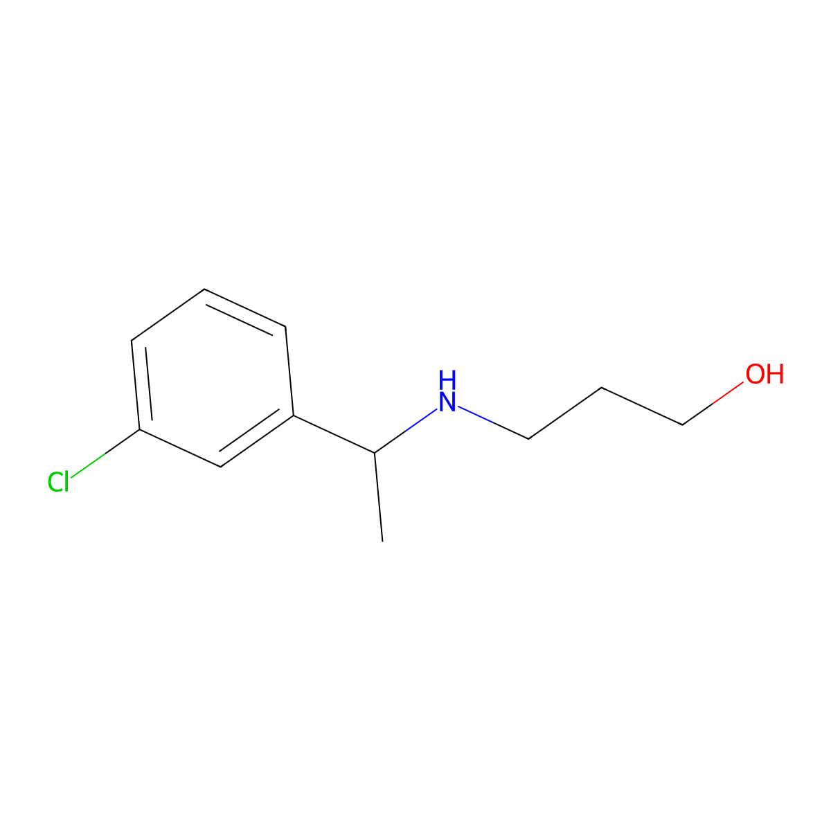 3-{[1-(3-Chlorophenyl)ethyl]amino}propan-1-ol molecular structure, CAS 1042587-17-6