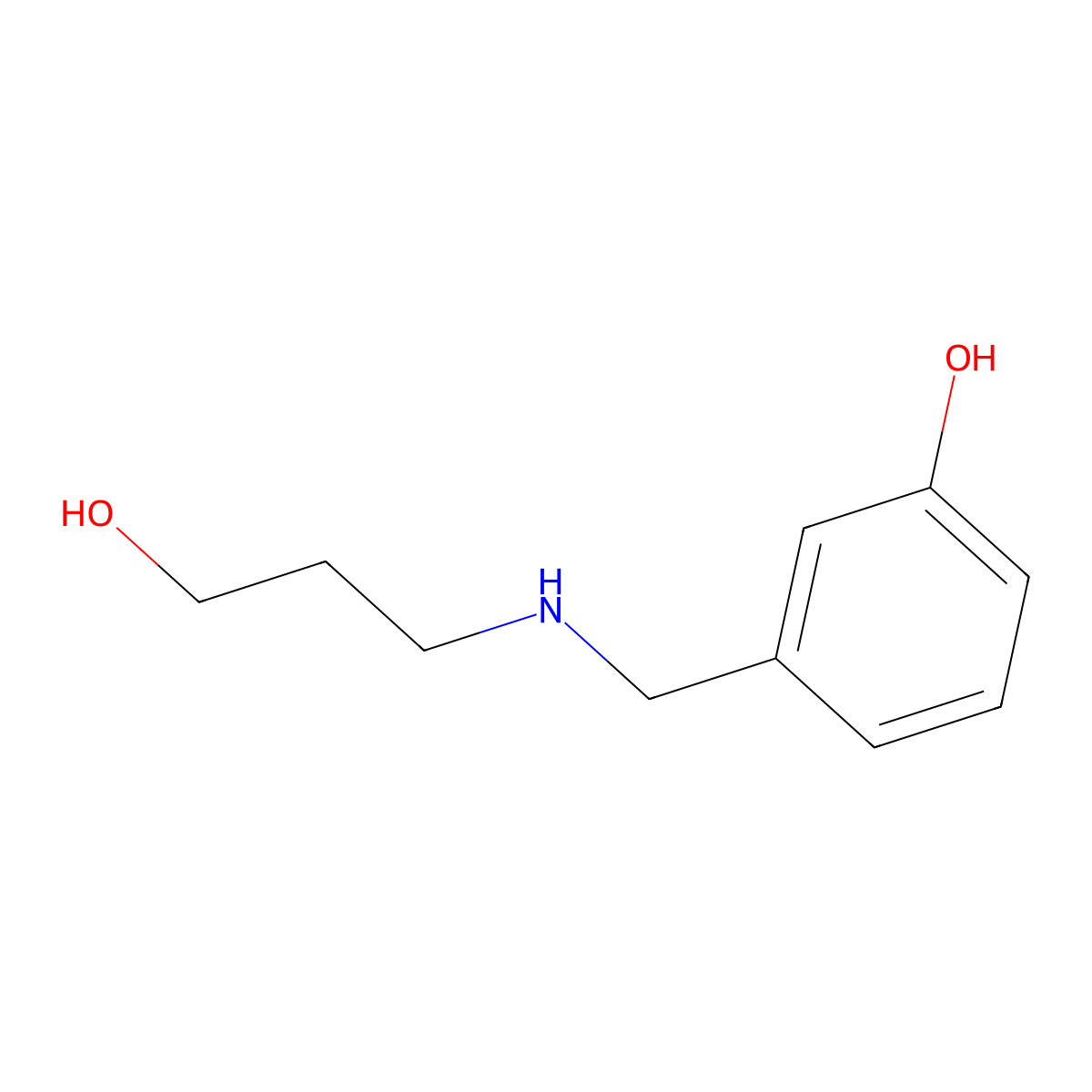 3-{[(3-Hydroxypropyl)amino]methyl}phenol molecular structure, CAS 1042587-23-4