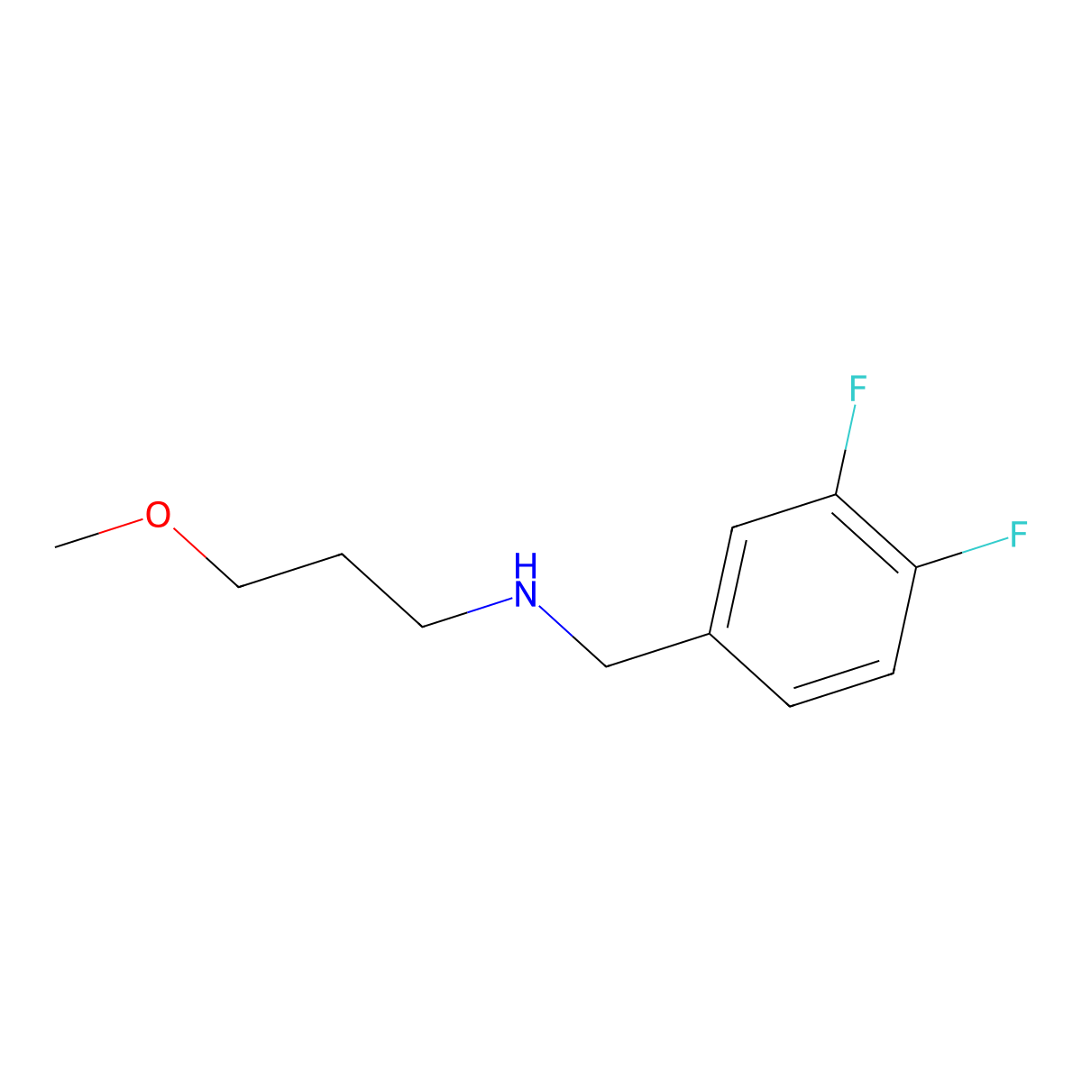 [(3,4-Difluorophenyl)methyl](3-methoxypropyl)amine molecular structure, CAS 1042588-56-6