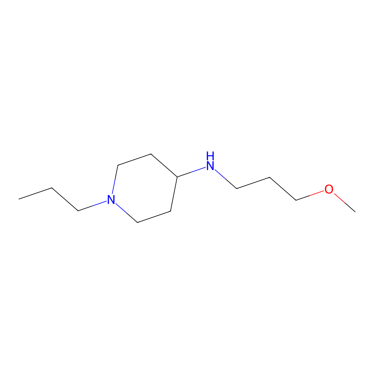 N-(3-methoxypropyl)-1-propylpiperidin-4-amine molecular structure, CAS 1042588-63-5