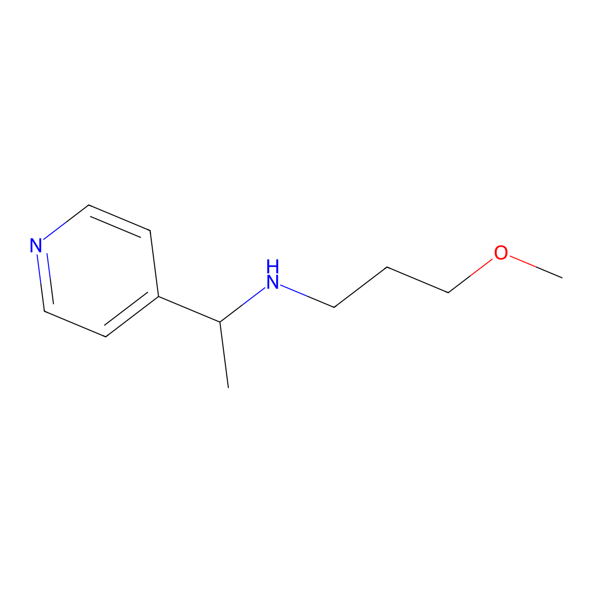 (3-Methoxypropyl)(1-pyridin-4-ylethyl)amine molecular structure, CAS 1042589-25-2
