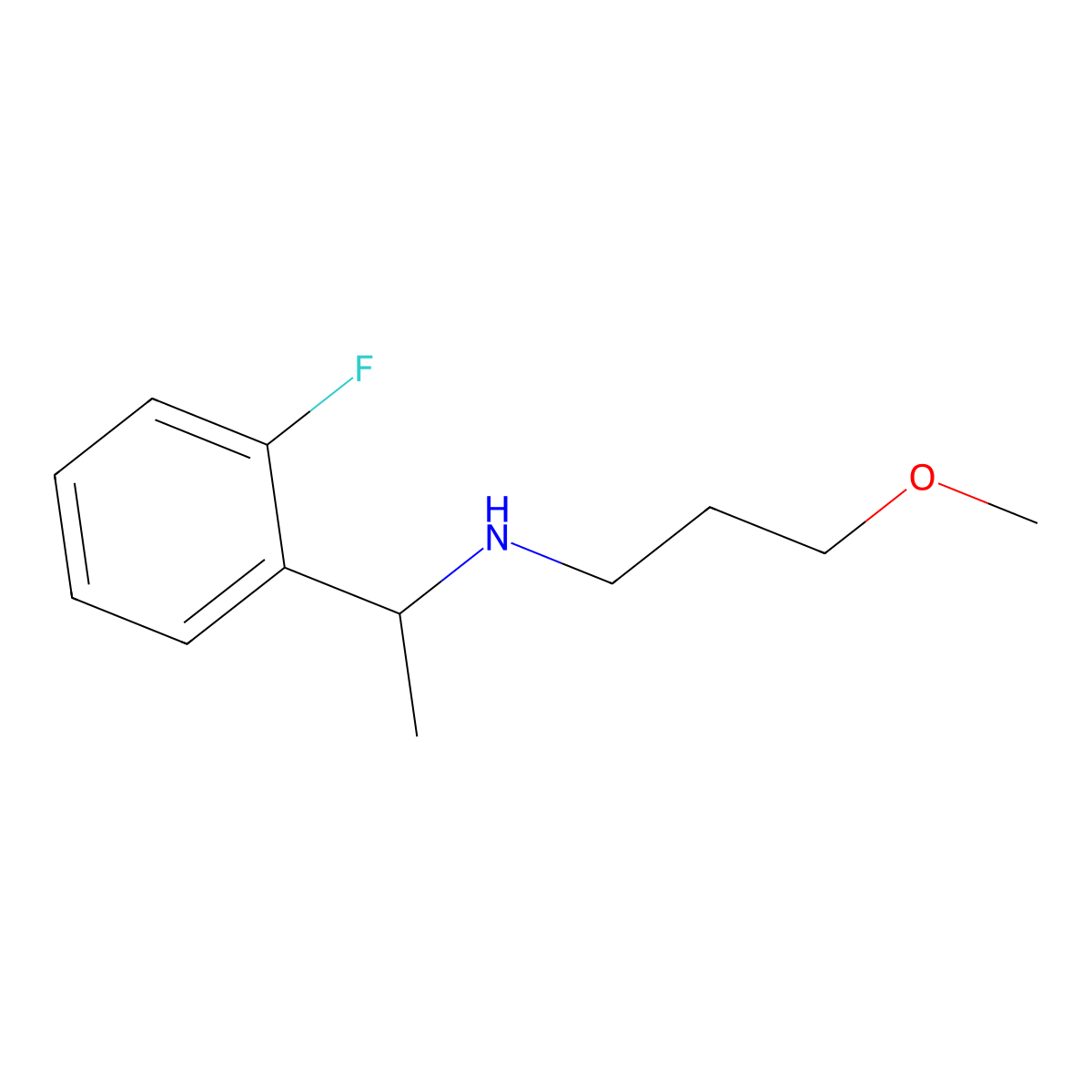 [1-(2-Fluorophenyl)ethyl](3-methoxypropyl)amine molecular structure, CAS 1042589-31-0