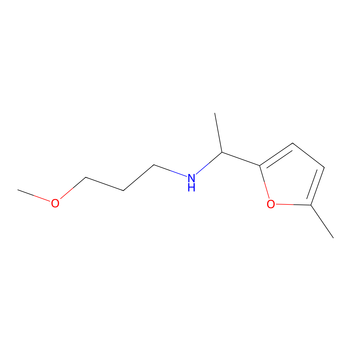 (3-Methoxypropyl)[1-(5-methylfuran-2-yl)ethyl]amine molecular structure, CAS 1042589-50-3