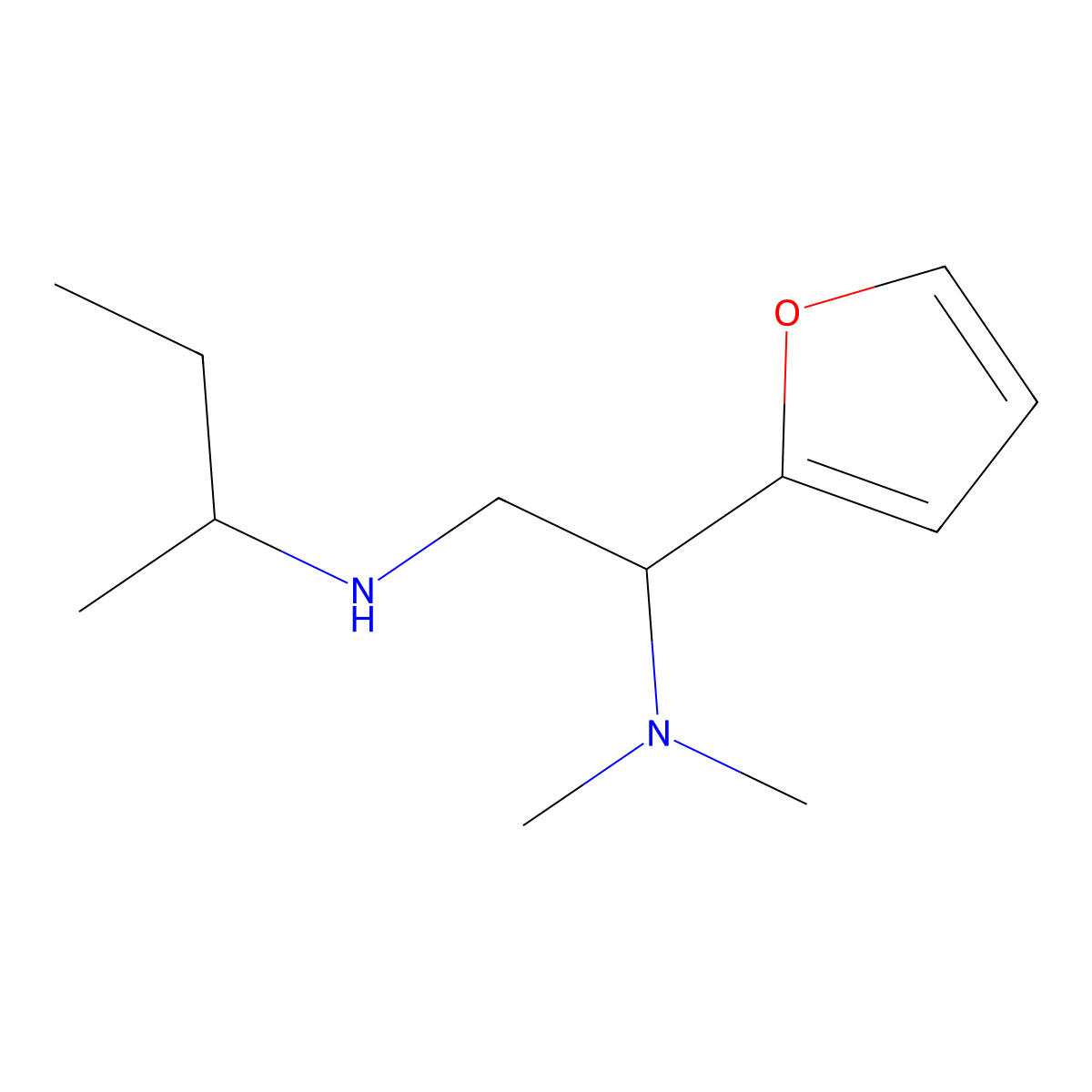 (Butan-2-yl)[2-(dimethylamino)-2-(furan-2-yl)ethyl]amine molecular structure, CAS 1042590-71-5