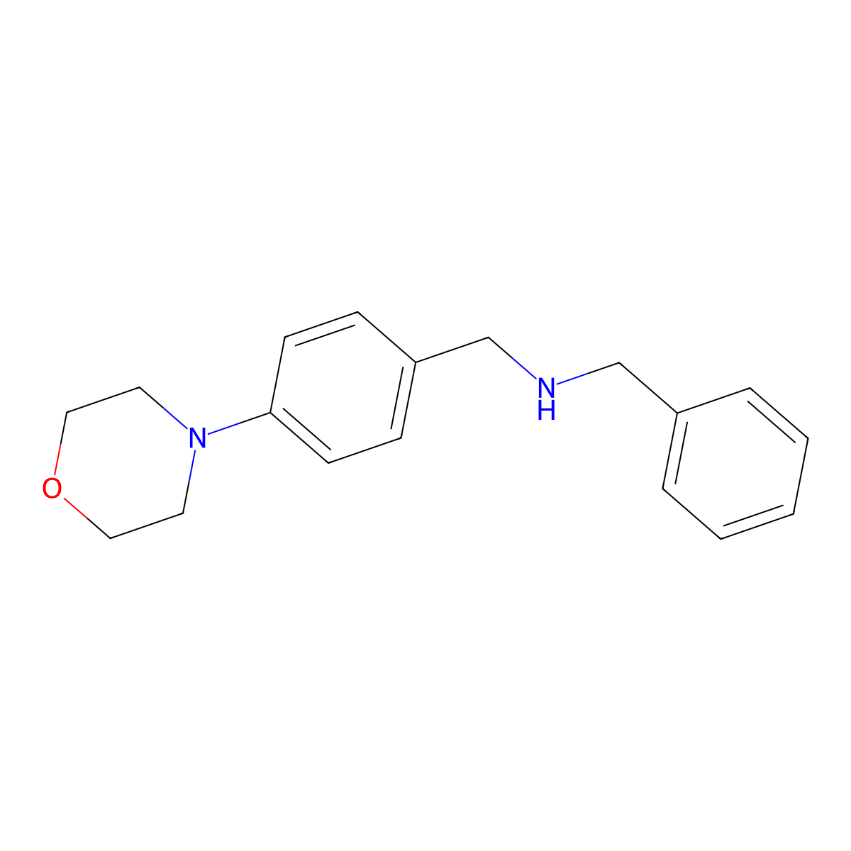 n-Benzyl-1-(4-morpholinophenyl)methanamine molecular structure, CAS 1042592-92-6