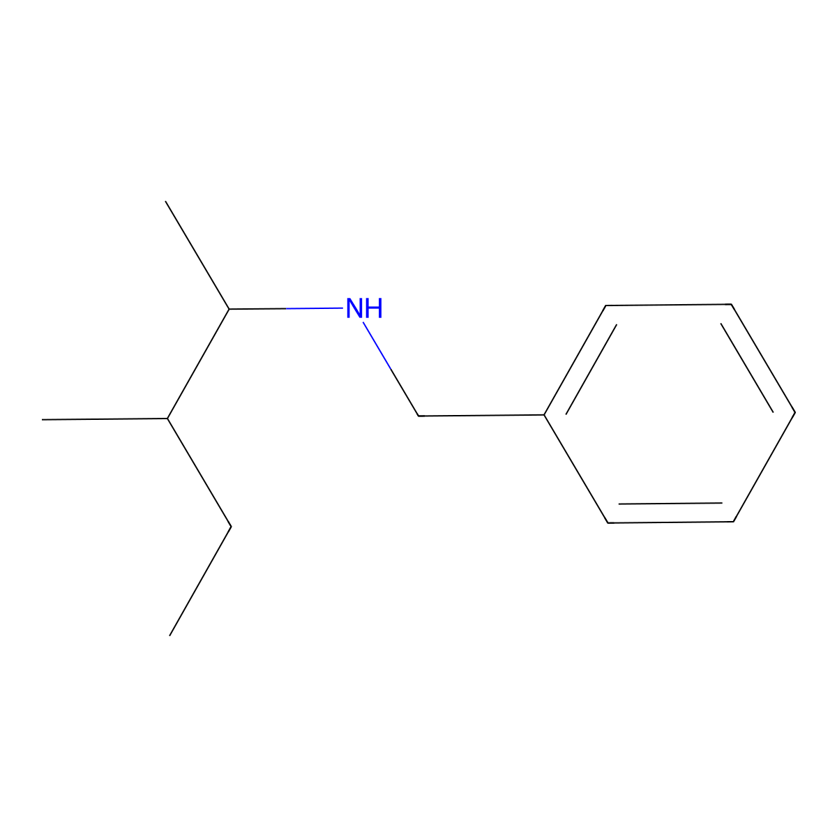 Benzyl(3-methylpentan-2-yl)amine molecular structure, CAS 1042593-04-3