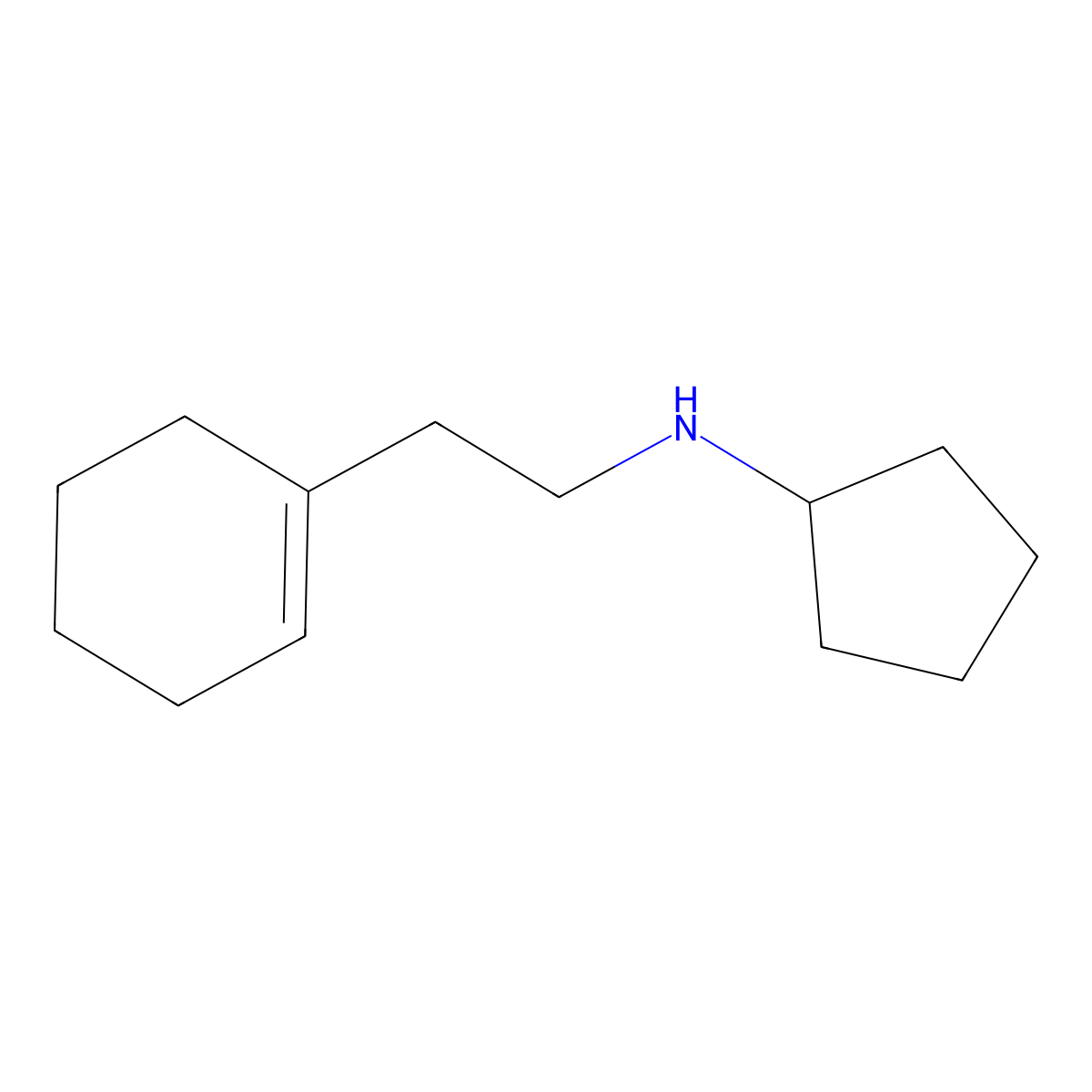 N-[2-(Cyclohex-1-en-1-yl)ethyl]cyclopentanamine molecular structure, CAS 1042599-99-4