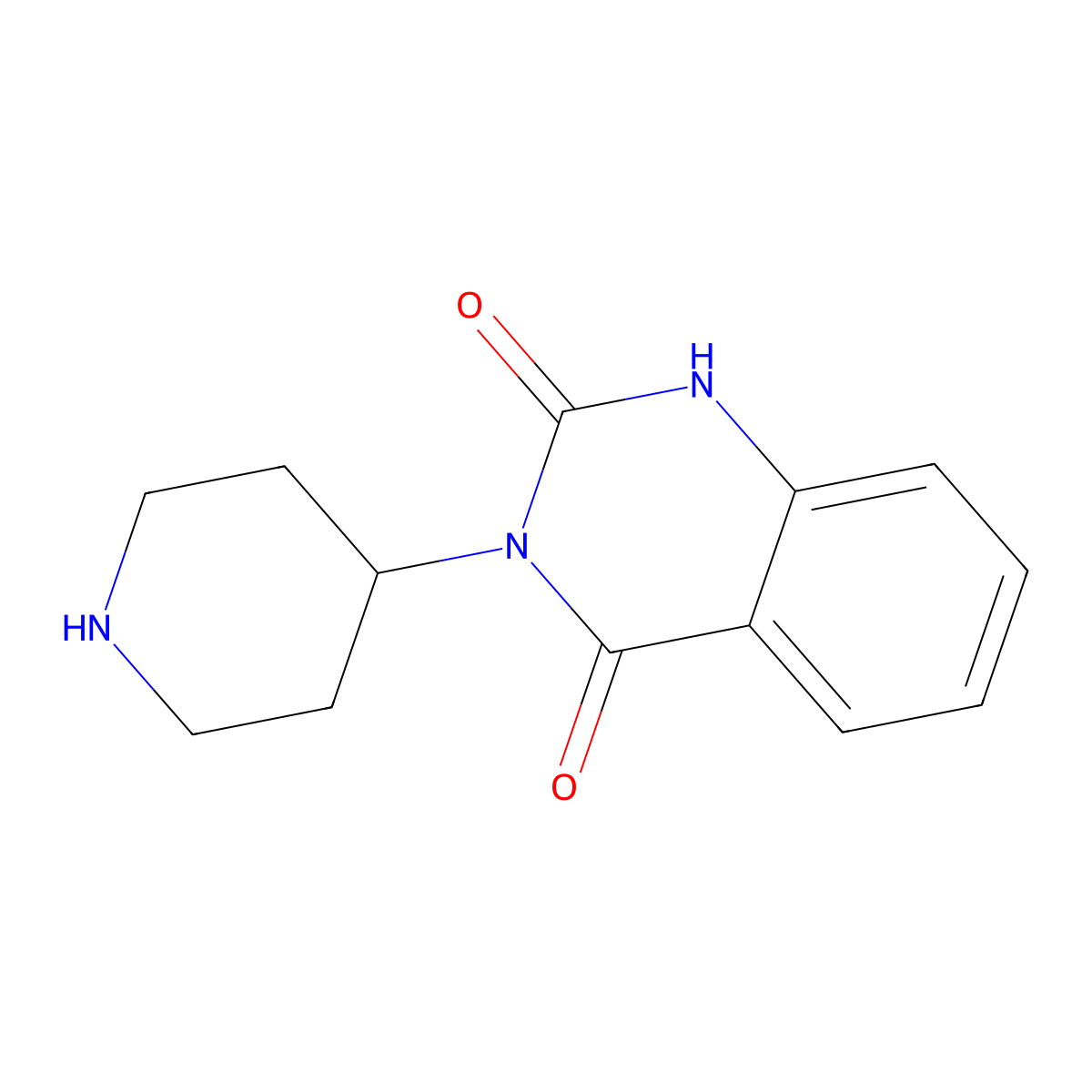3-(Piperidin-4-yl)quinazoline-2,4(1H,3H)-dione molecular structure, CAS 104260-19-7