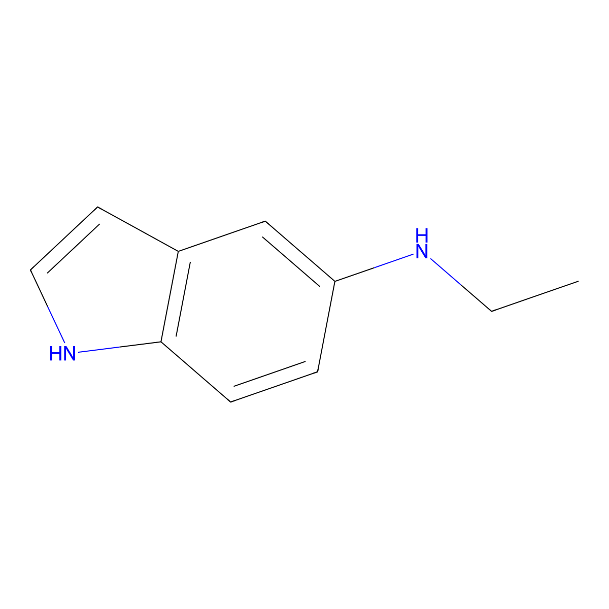 N-ethyl-1H-indol-5-amine molecular structure, CAS 1042600-60-1