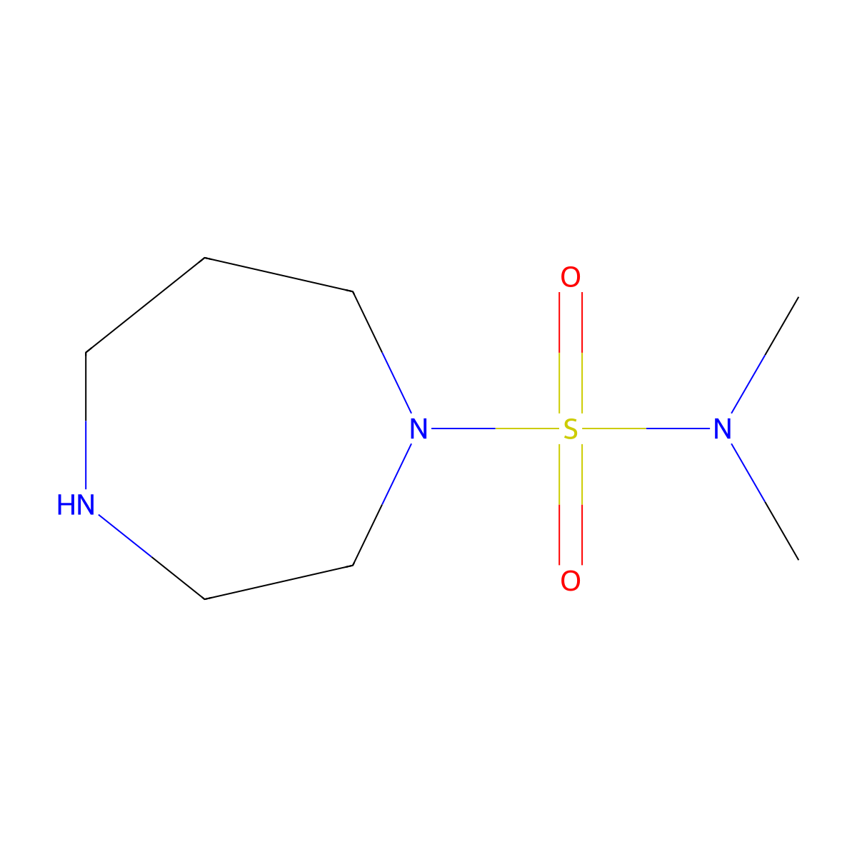 N,N-dimethyl-1,4-diazepane-1-sulfonamide molecular structure, CAS 1042601-71-7
