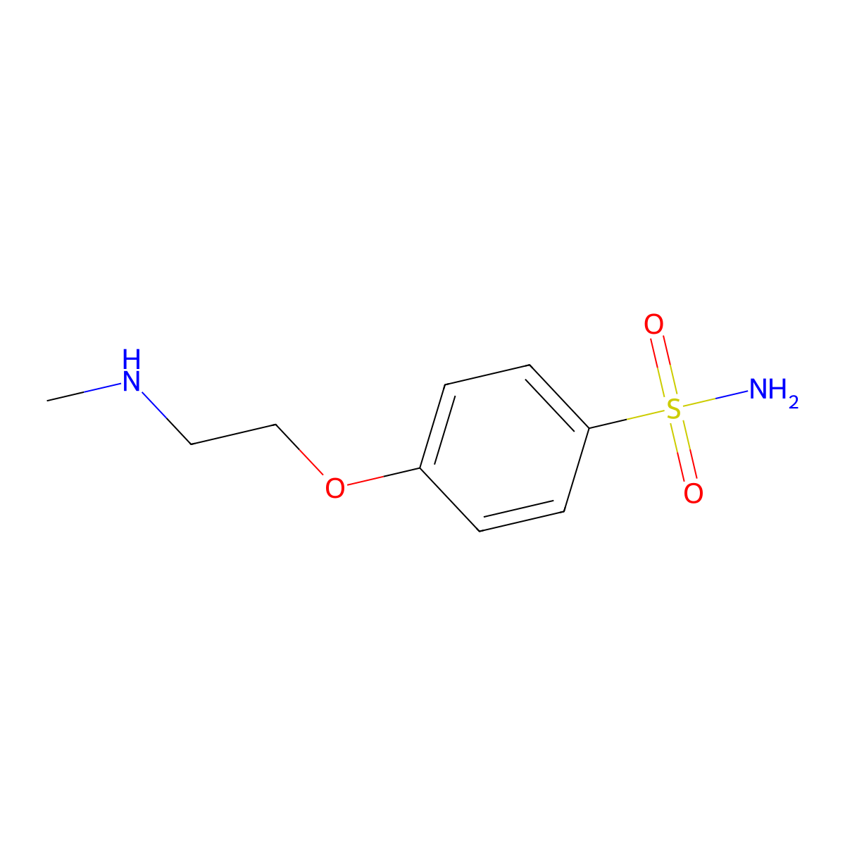 4-[2-(Methylamino)ethoxy]benzene-1-sulfonamide molecular structure, CAS 1042601-86-4