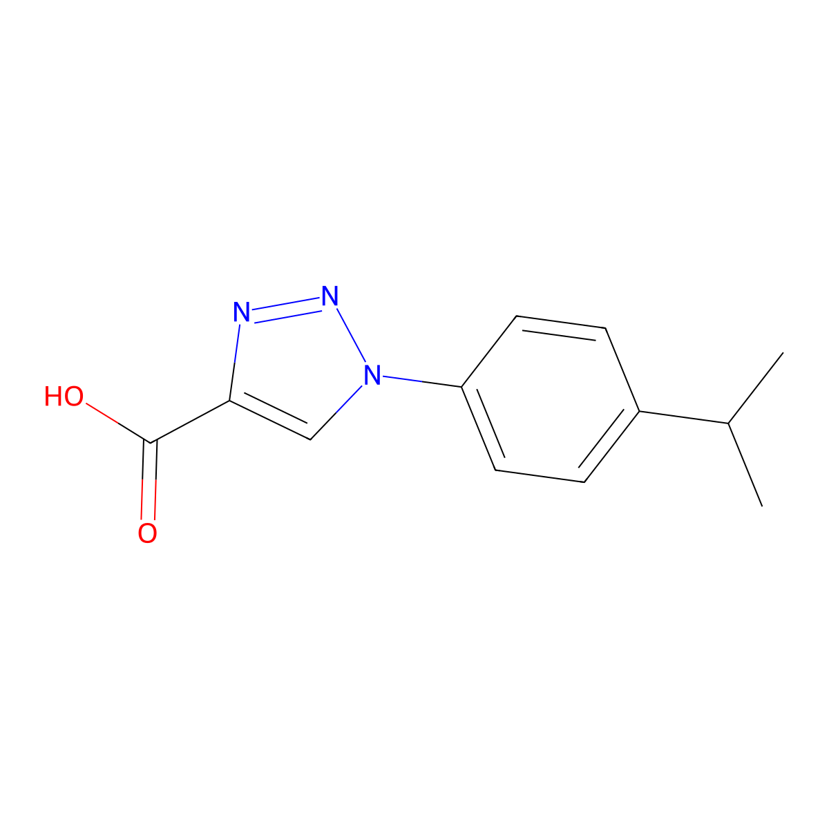 1-(4-Isopropylphenyl)-1H-1,2,3-triazole-4-carboxylic acid molecular structure, CAS 1042604-77-2