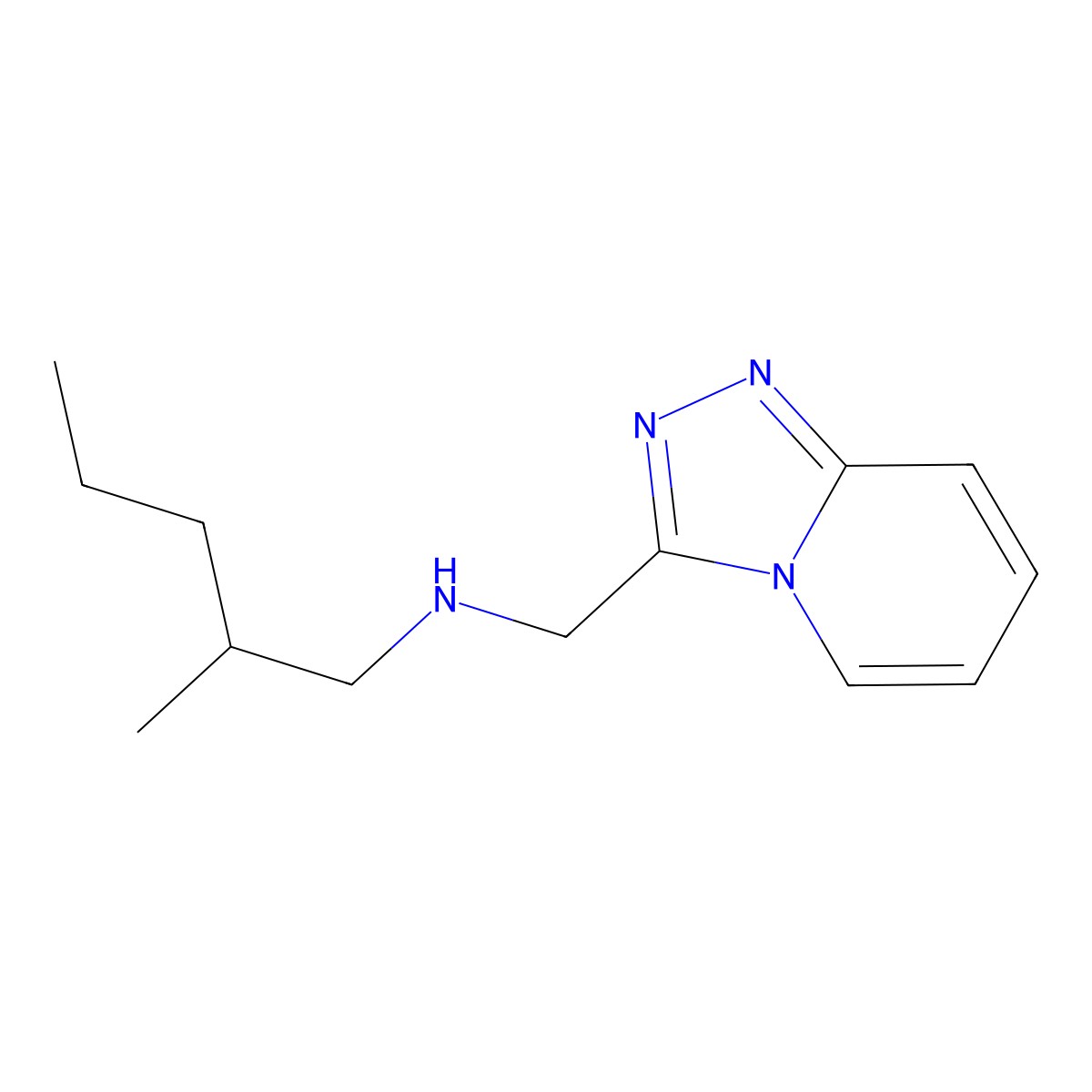 (2-Methylpentyl)({[1,2,4]triazolo[4,3-a]pyridin-3-yl}methyl)amine molecular structure, CAS 1042604-92-1