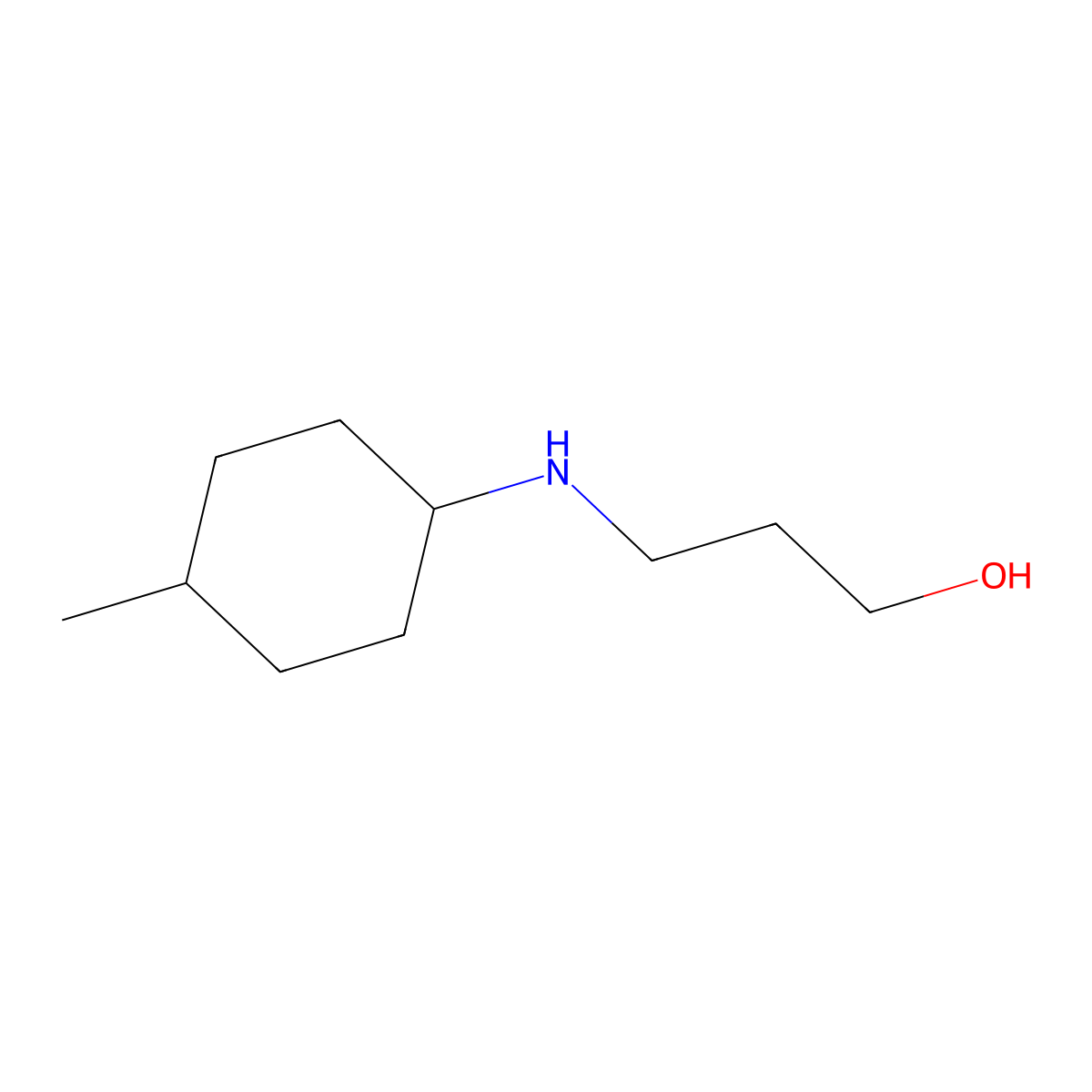 3-[(4-Methylcyclohexyl)amino]propan-1-ol molecular structure, CAS 1042611-38-0
