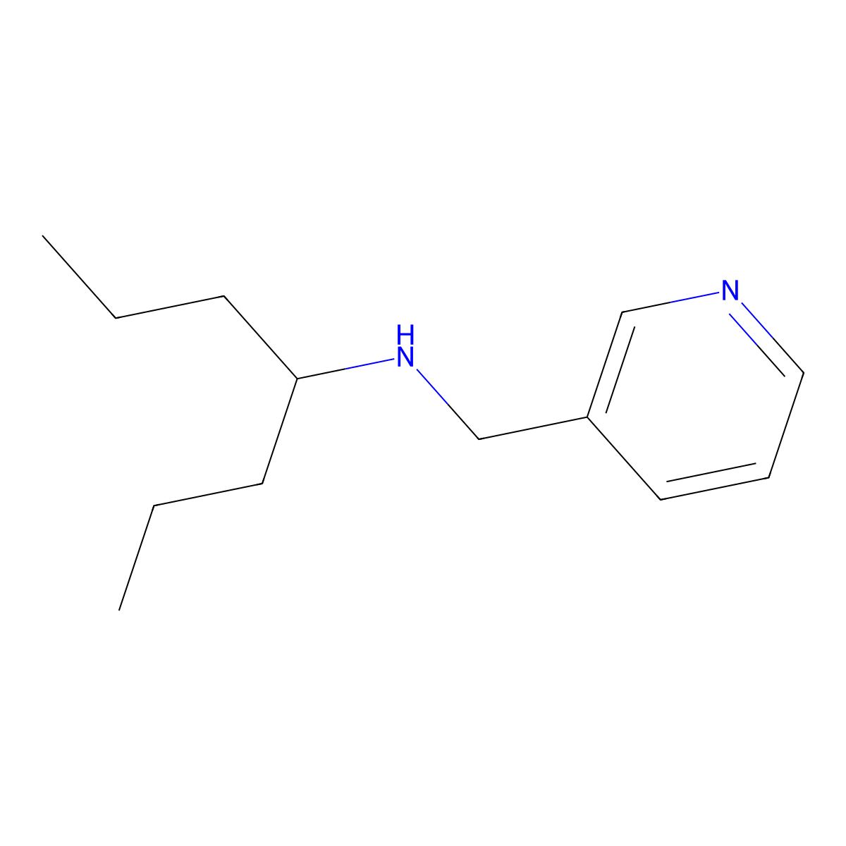 (Heptan-4-yl)[(pyridin-3-yl)methyl]amine molecular structure, CAS 1042611-42-6