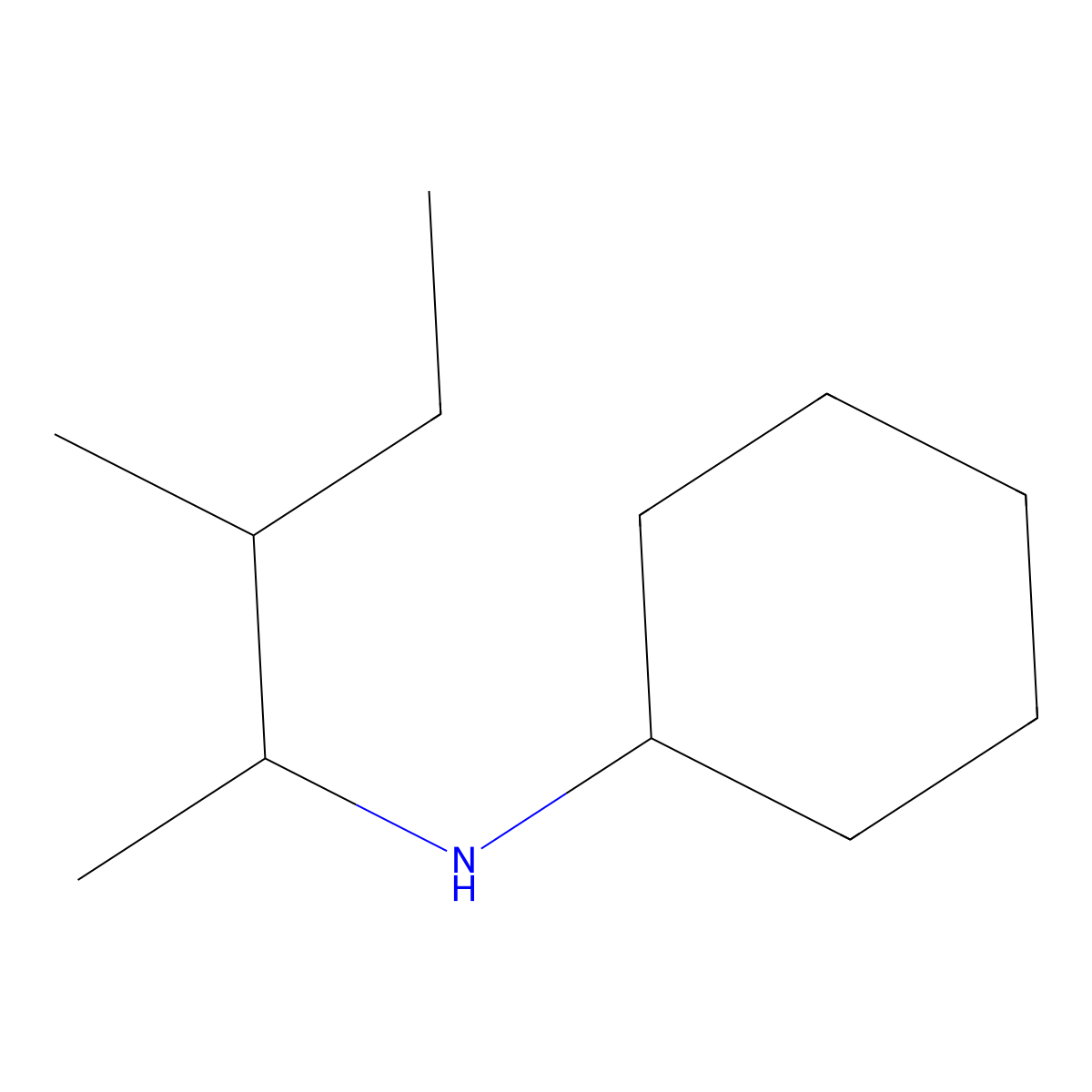 N-(3-methylpentan-2-yl)cyclohexanamine molecular structure, CAS 1042613-79-5