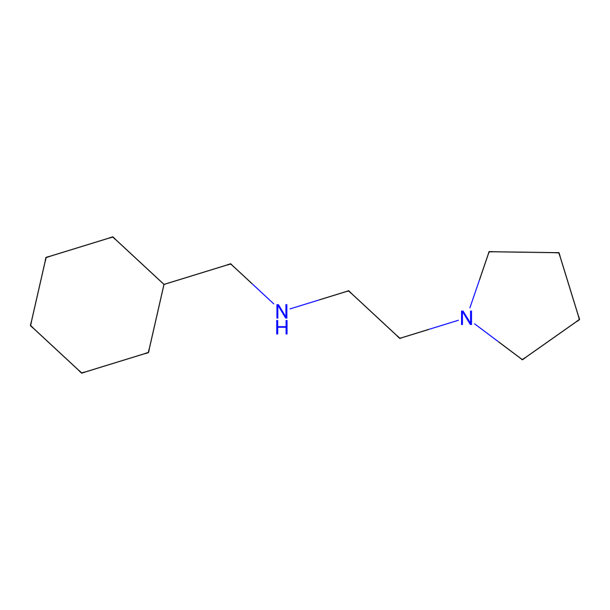 (Cyclohexylmethyl)[2-(pyrrolidin-1-yl)ethyl]amine molecular structure, CAS 1042613-82-0