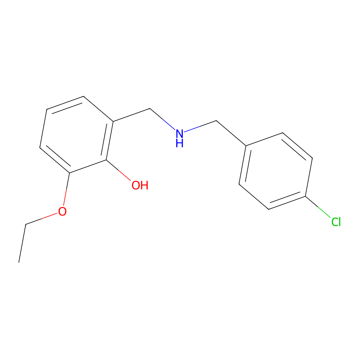 2-{[(4-Chlorobenzyl)amino]methyl}-6-ethoxyphenol molecular structure, CAS 1042614-42-5