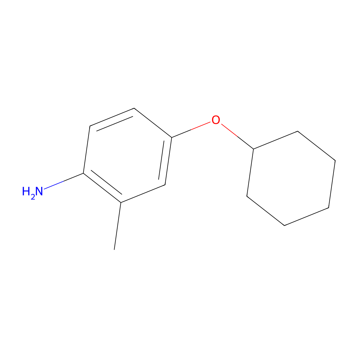 4-(Cyclohexyloxy)-2-methylaniline molecular structure, CAS 1042615-81-5