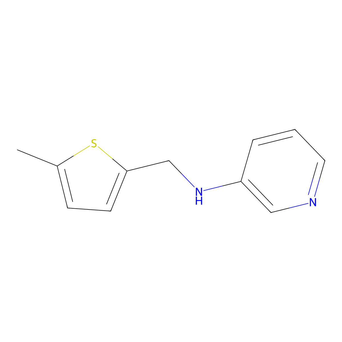 N-[(5-methylthiophen-2-yl)methyl]pyridin-3-amine molecular structure, CAS 1042616-79-4