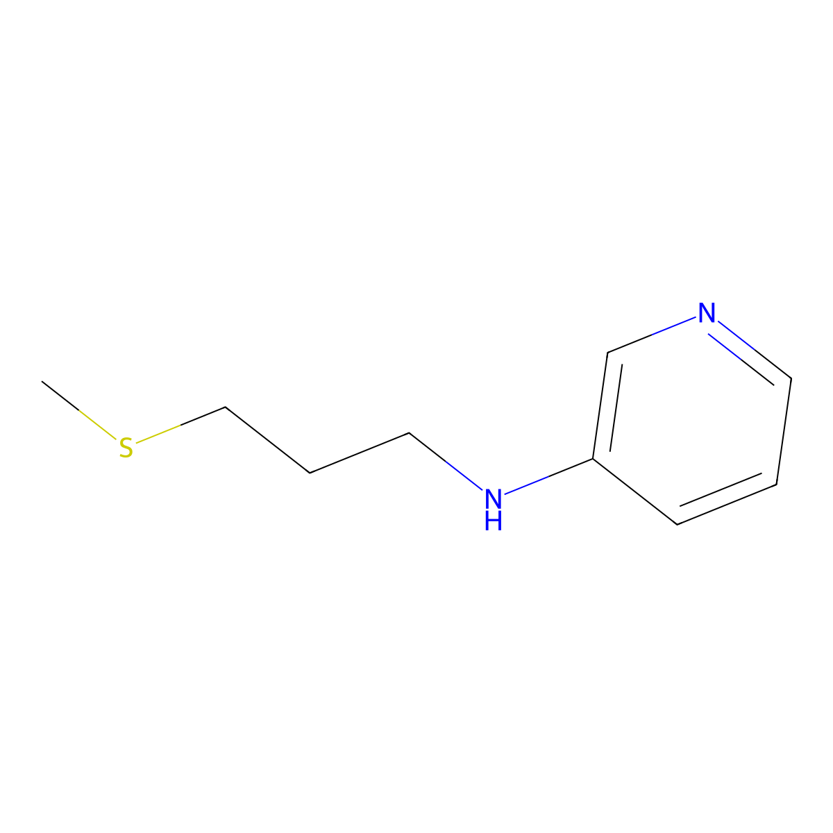 N-[3-(Methylsulfanyl)propyl]pyridin-3-amine molecular structure, CAS 1042617-02-6