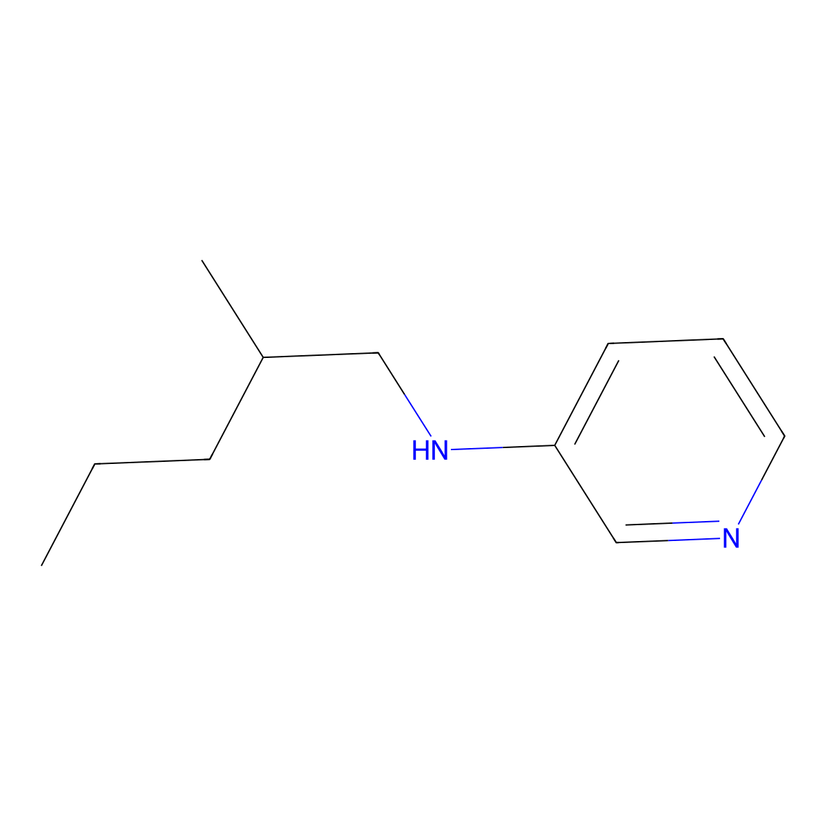 N-(2-methylpentyl)pyridin-3-amine molecular structure, CAS 1042617-08-2