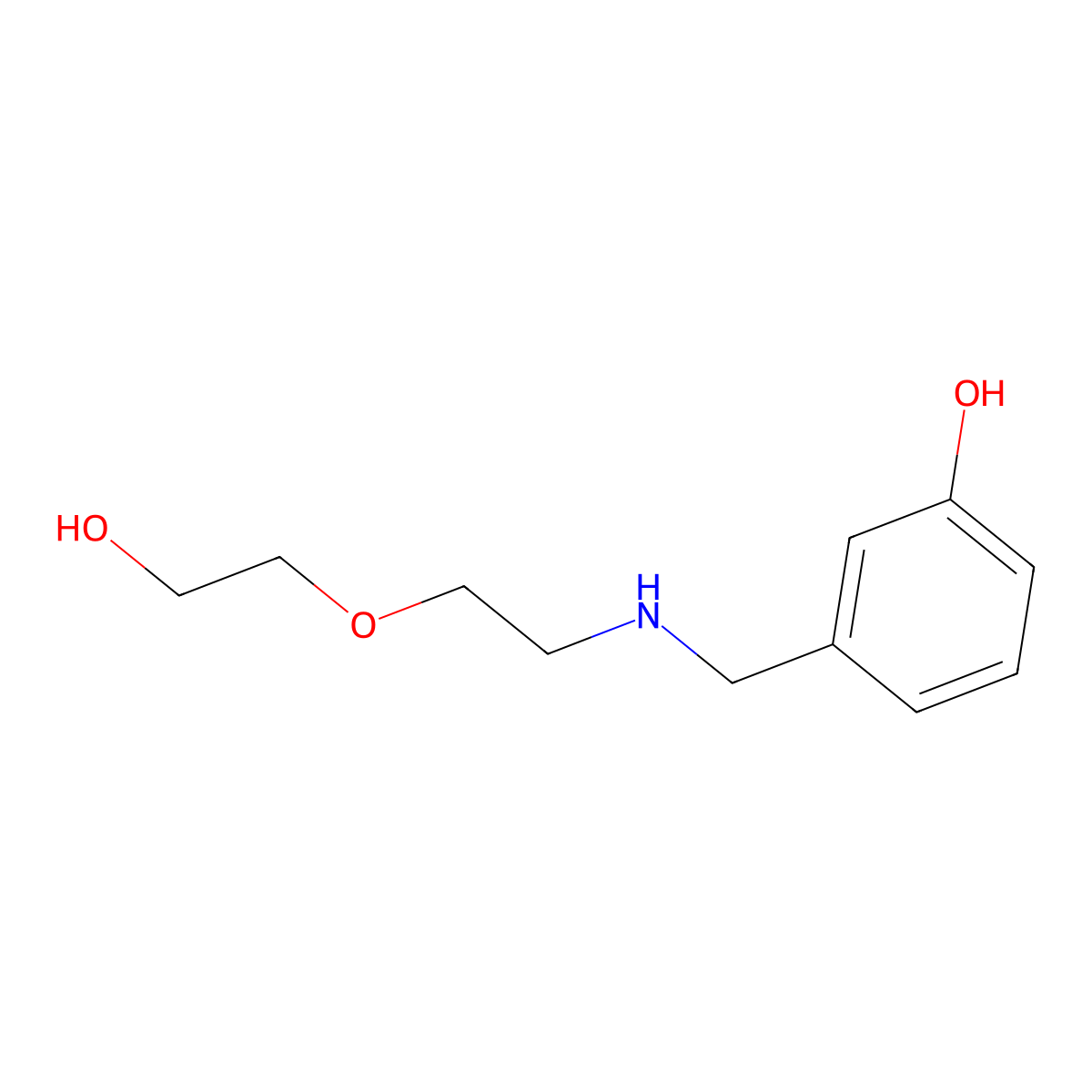 3-({[2-(2-Hydroxyethoxy)ethyl]amino}methyl)phenol molecular structure, CAS 1042621-73-7