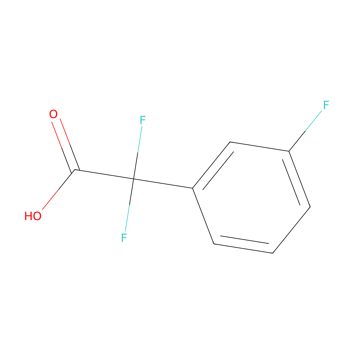 2,2-Difluoro-2-(3-fluorophenyl)acetic acid molecular structure, CAS 1042623-00-6