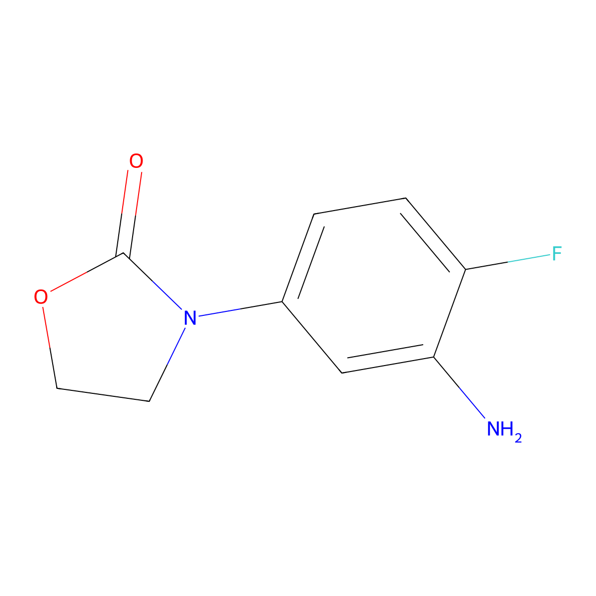 3-(3-Amino-4-fluorophenyl)-1,3-oxazolidin-2-one molecular structure, CAS 1042623-16-4