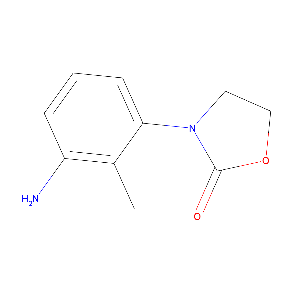 3-(3-Amino-2-methylphenyl)-1,3-oxazolidin-2-one molecular structure, CAS 1042623-20-0