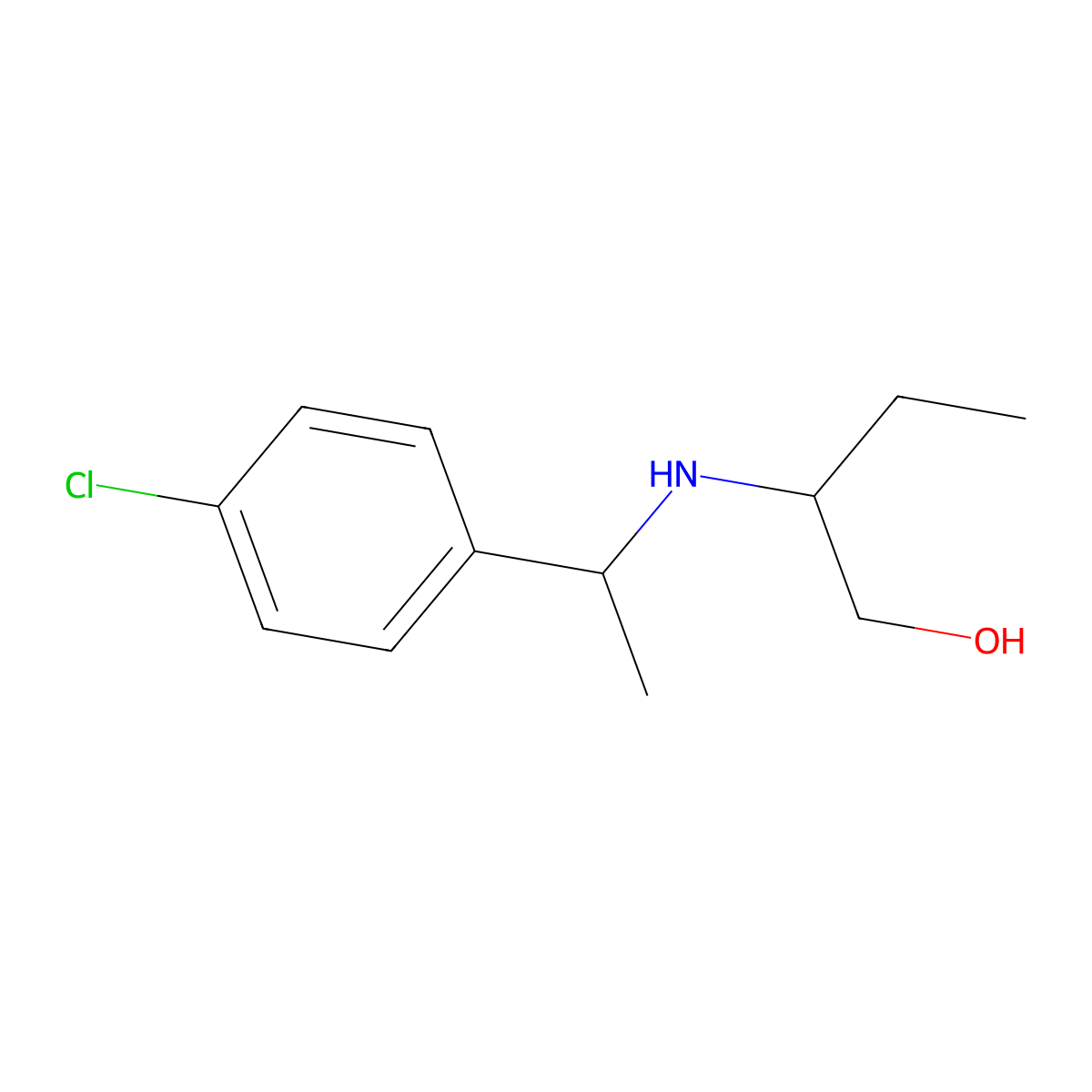 2-{[1-(4-Chlorophenyl)ethyl]amino}butan-1-ol molecular structure, CAS 1042623-38-0